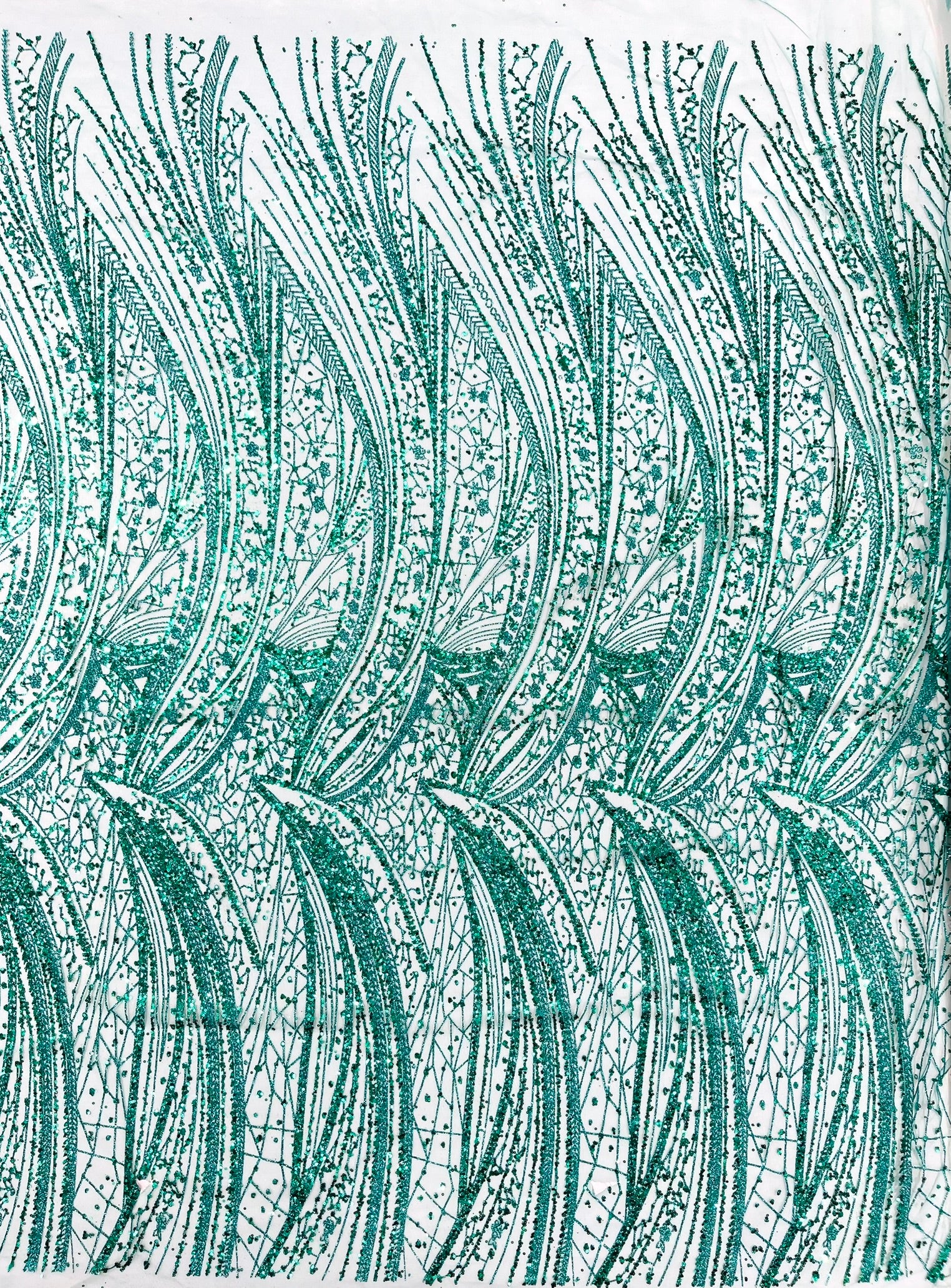 Geometric Fashion Glitter Design On A Mesh Lace Fabric| 58" Wide| Prom Dresses.