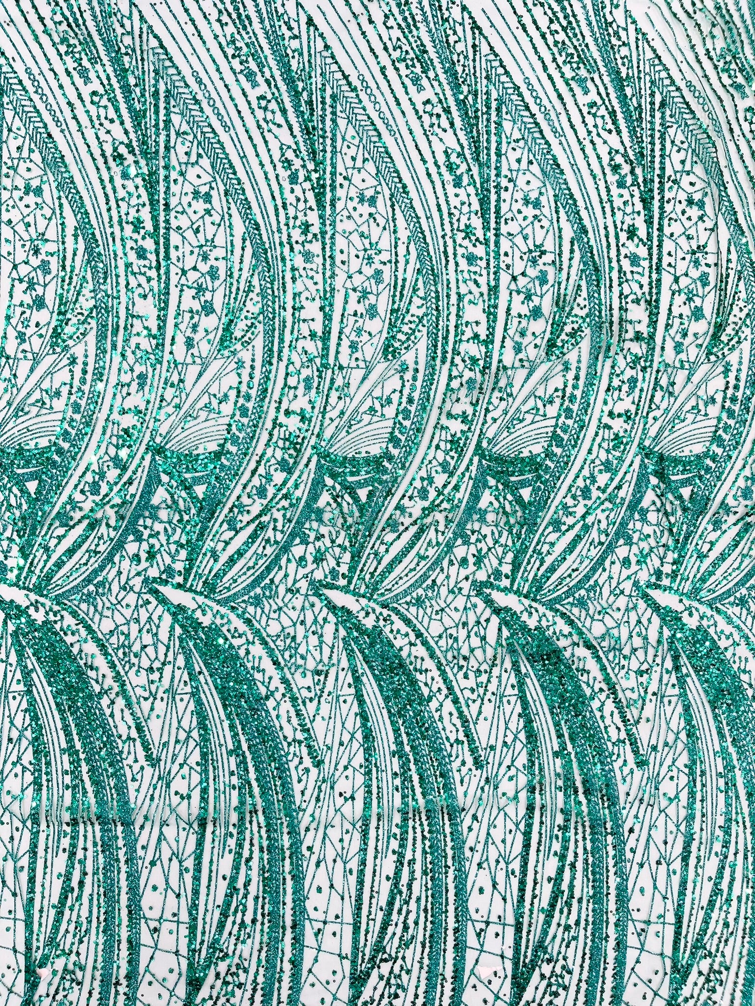 Geometric Fashion Glitter Design On A Mesh Lace Fabric| 58" Wide| Prom Dresses.