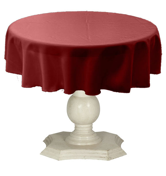 Tablecloth Solid Dull Bridal Satin Overlay for Small Coffee Table Seamless. 36" Round