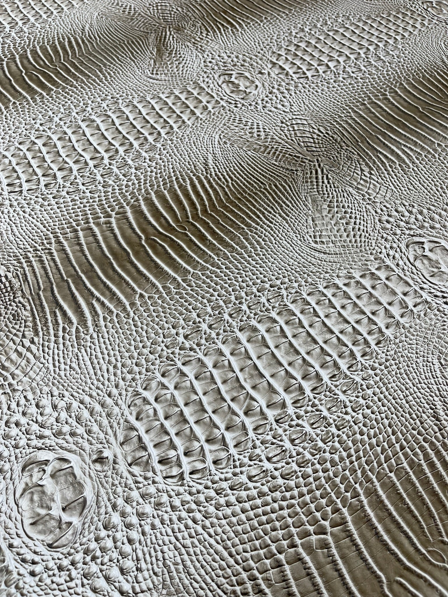 Florida Gator 3D Embossed Vinyl Fabric / 2 Tone Crocodile Vinyl Leather 54" Wide