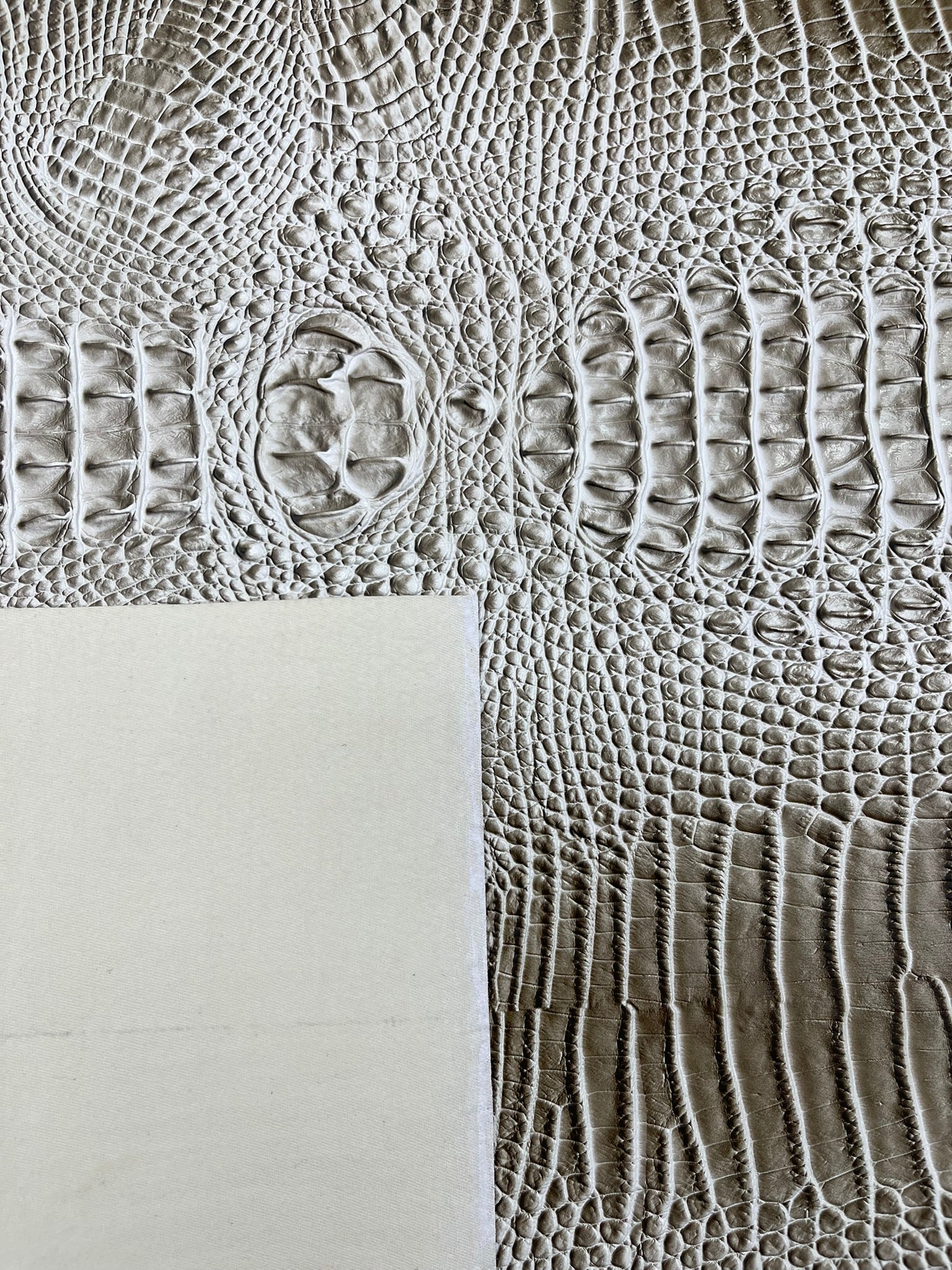 Florida Gator 3D Embossed Vinyl Fabric / 2 Tone Crocodile Vinyl Leather 54" Wide