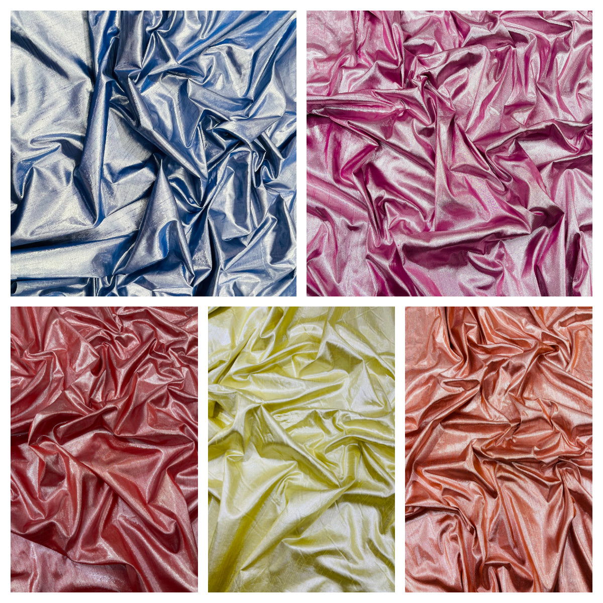Metallic Polyester Dupioni Faux Silk Fabric | 55" Wide Wedding, Home Decor.