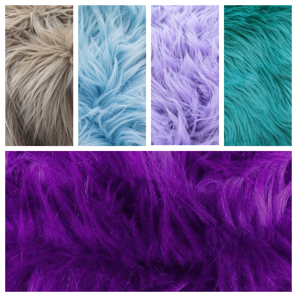 Shaggy Faux Fur Fabric by the Yard