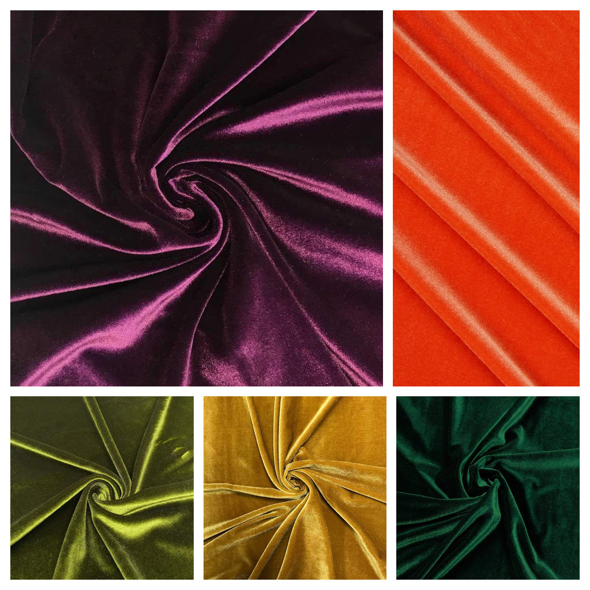 90% Polyester 10 present Spandex Stretch Velvet Fabric for Sewing Apparel Costumes Craft, 60" Wide Sold By The Yard.