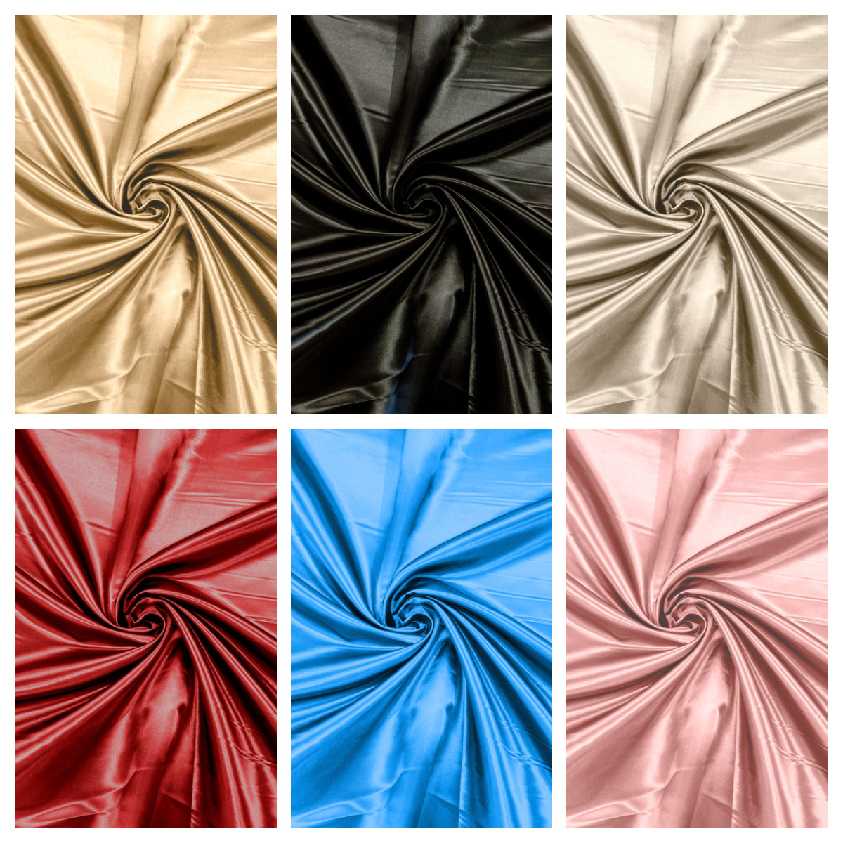 Heavy Shiny Bridal Satin Fabric for Wedding Dress, 60" inches wide sold by The Yard. New Colors