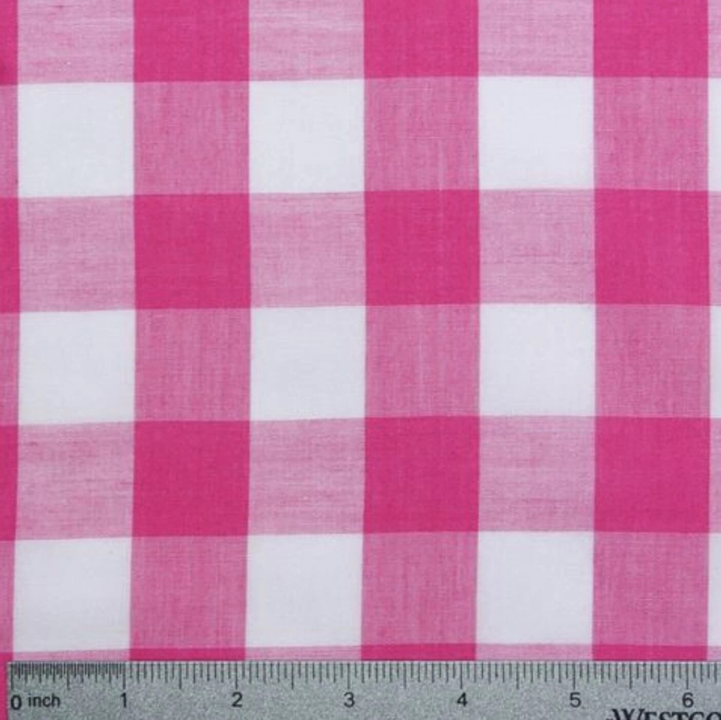 Gingham 1 Inch Checkered Poly Cotton 58" Wide | VIP textiles Inc.