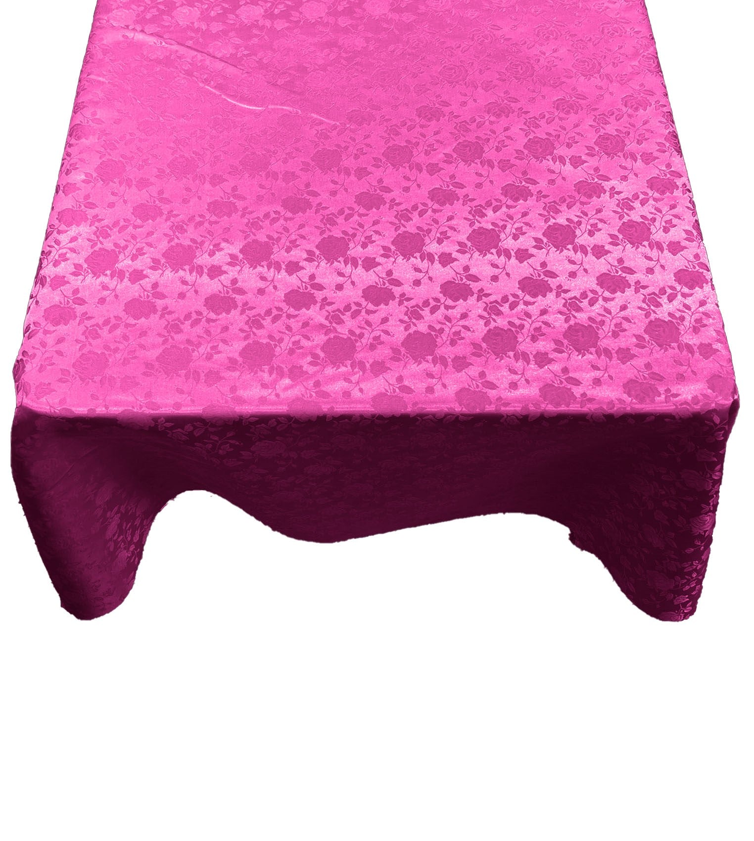 Square Tablecloth Roses Jacquard Satin Overlay for Small Coffee Table Seamless. (36" Inches)