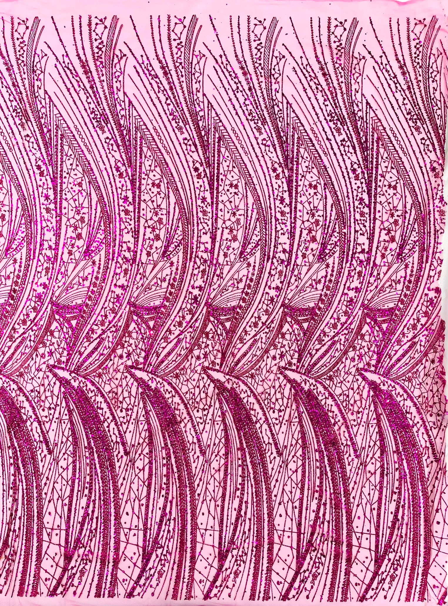 Geometric Fashion Glitter Design On A Mesh Lace Fabric| 58" Wide| Prom Dresses.