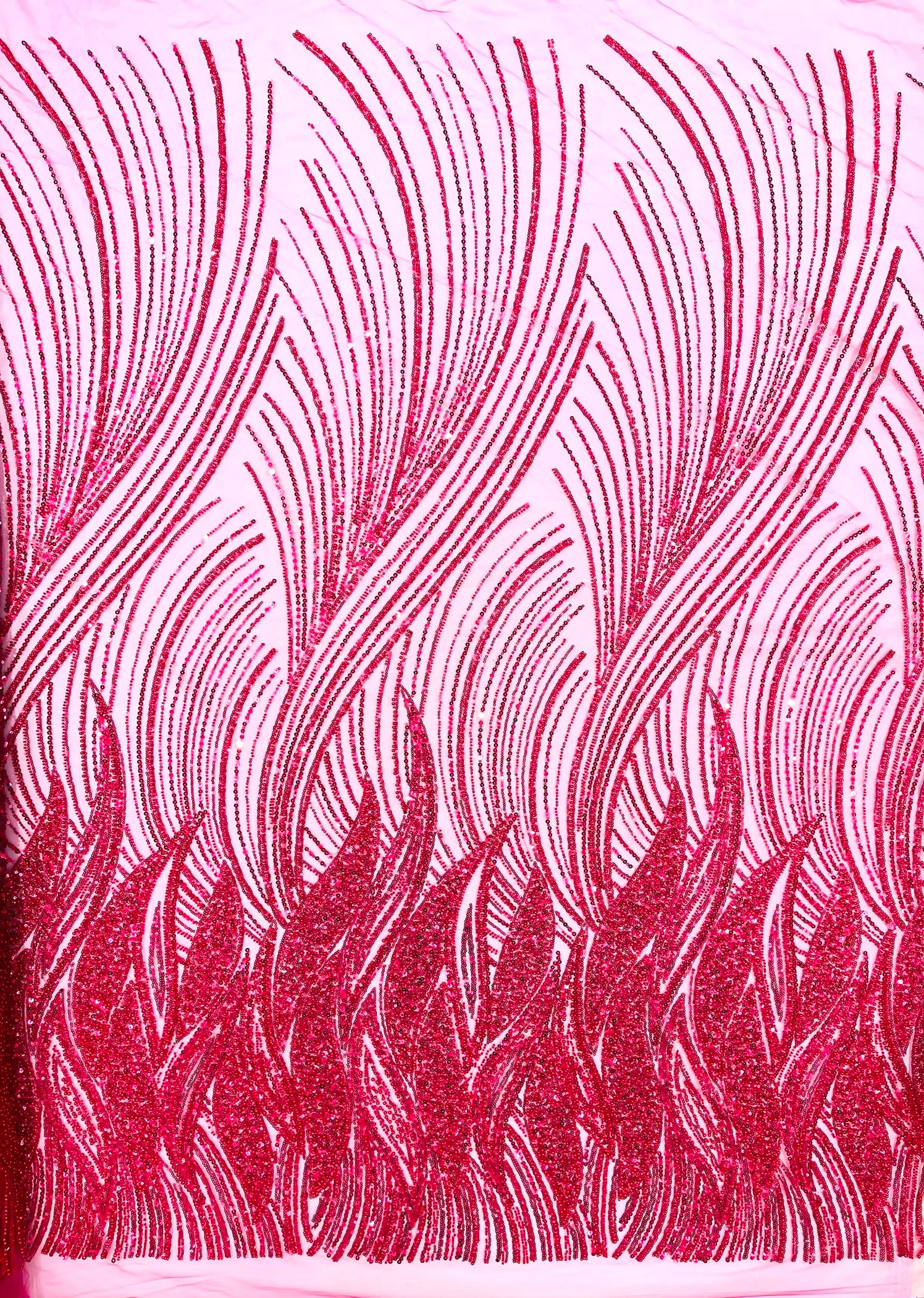Flame Fashion Beaded Lace Fabric| Prom| Wedding| By The Yard.