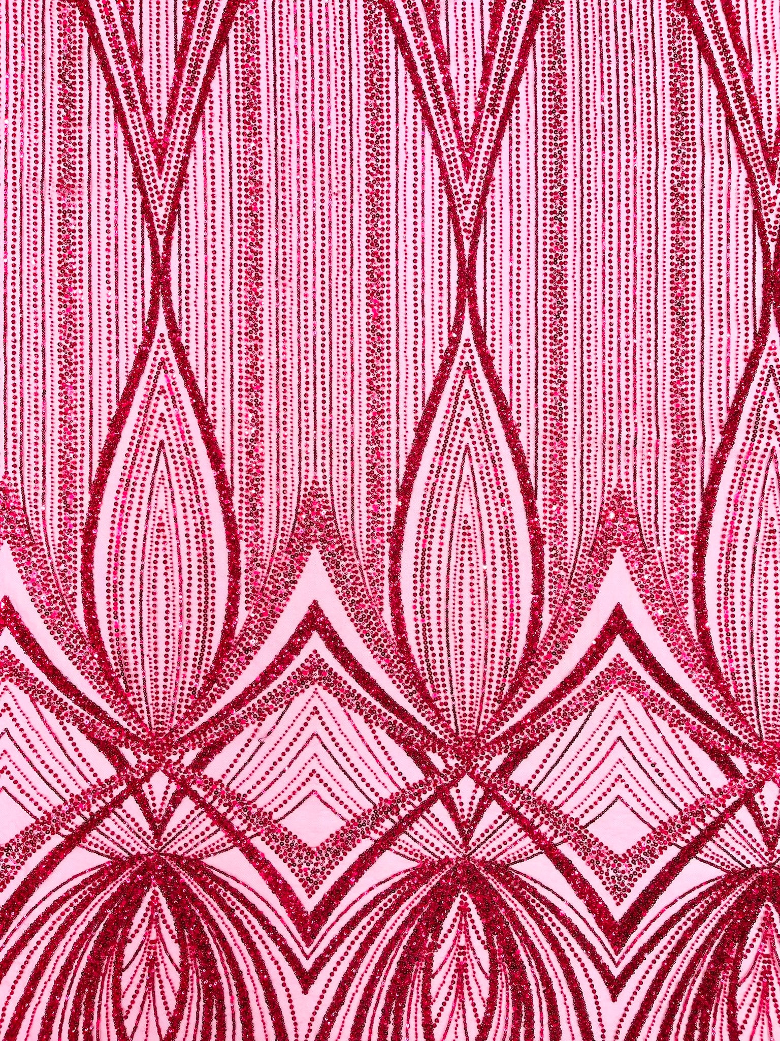 Geometric New York Fashion Beaded Lace, By The Yard.