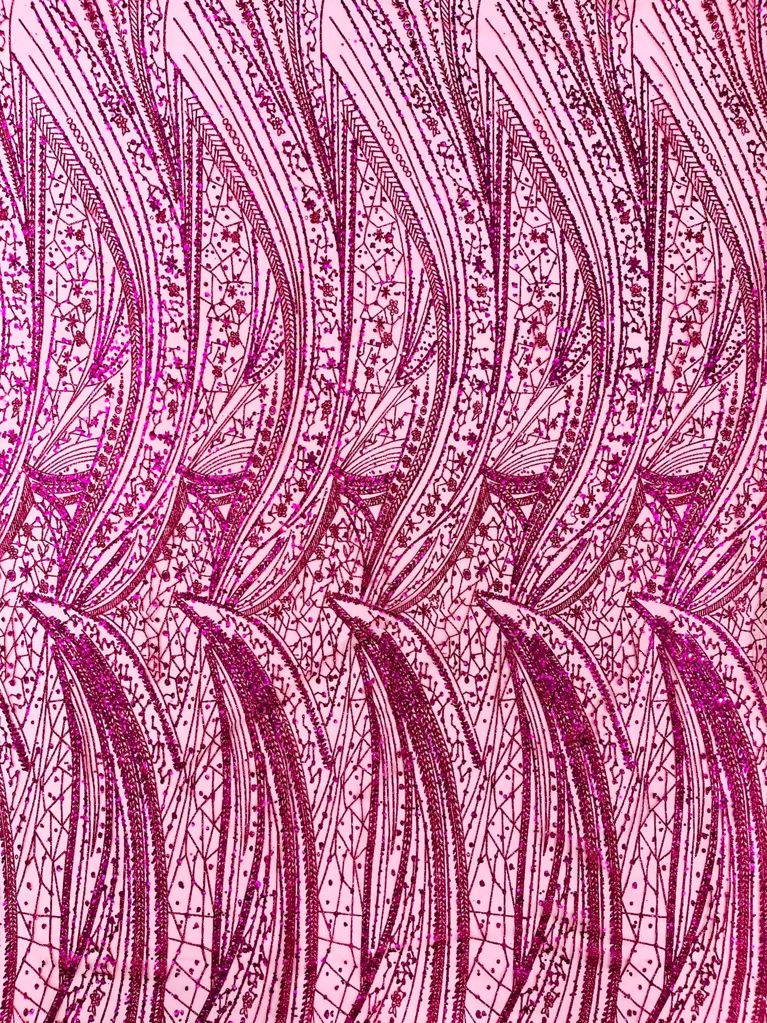 Geometric Fashion Glitter Design On A Mesh Lace Fabric| 58" Wide| Prom Dresses.