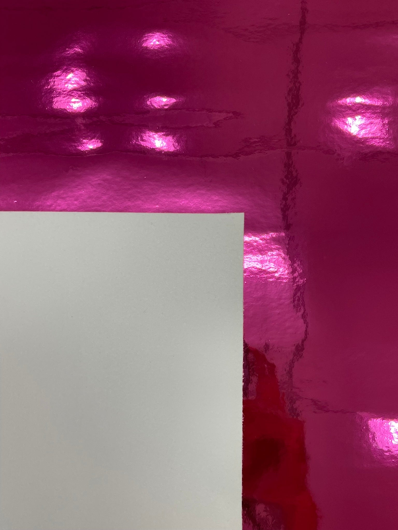 Chrome Mirror Reflective Vinyl Fabric / Crafting Apparel Upholstery Vinyl Fabric 54" Wide