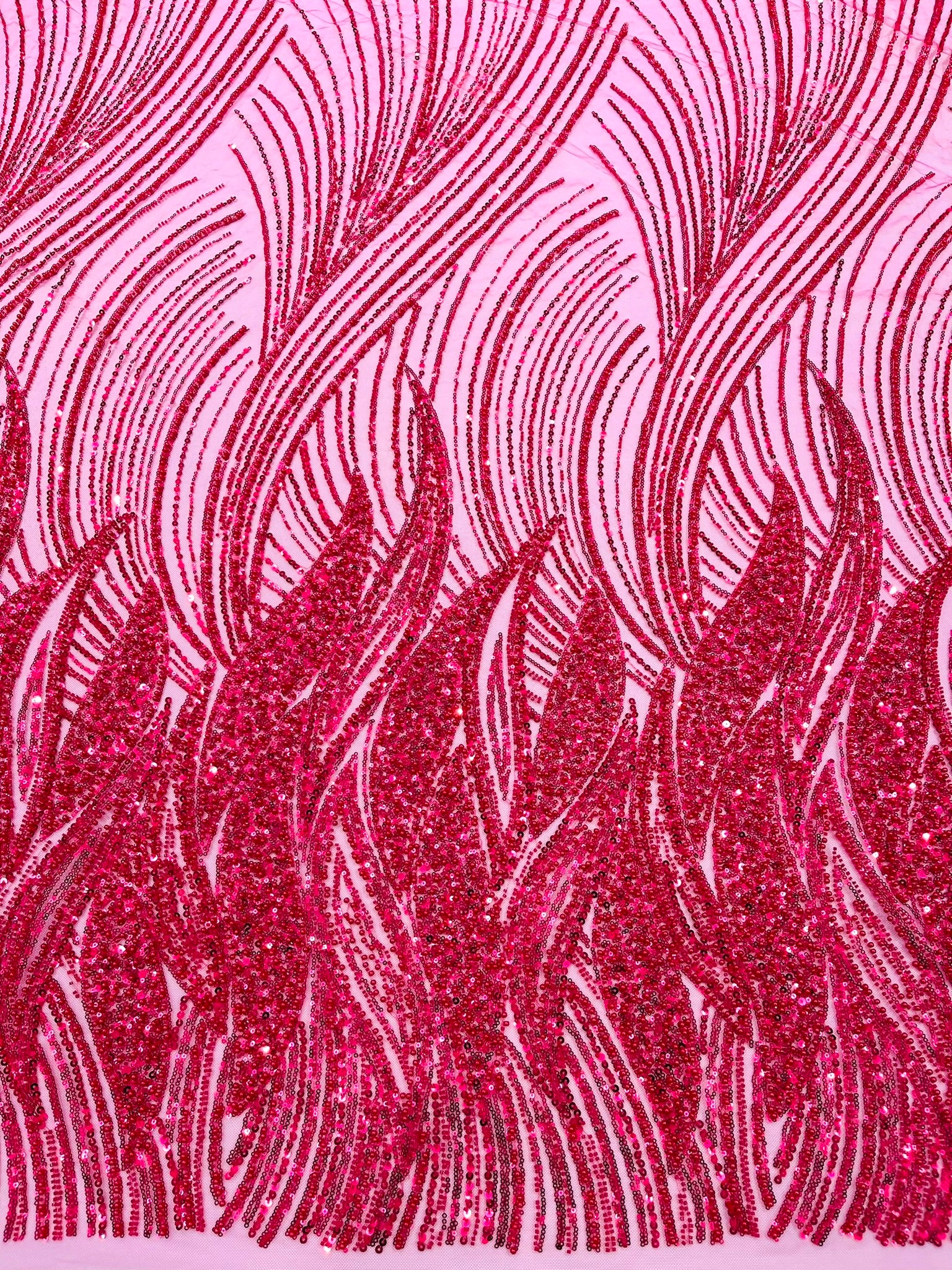 Flame Fashion Beaded Lace Fabric| Prom| Wedding| By The Yard.