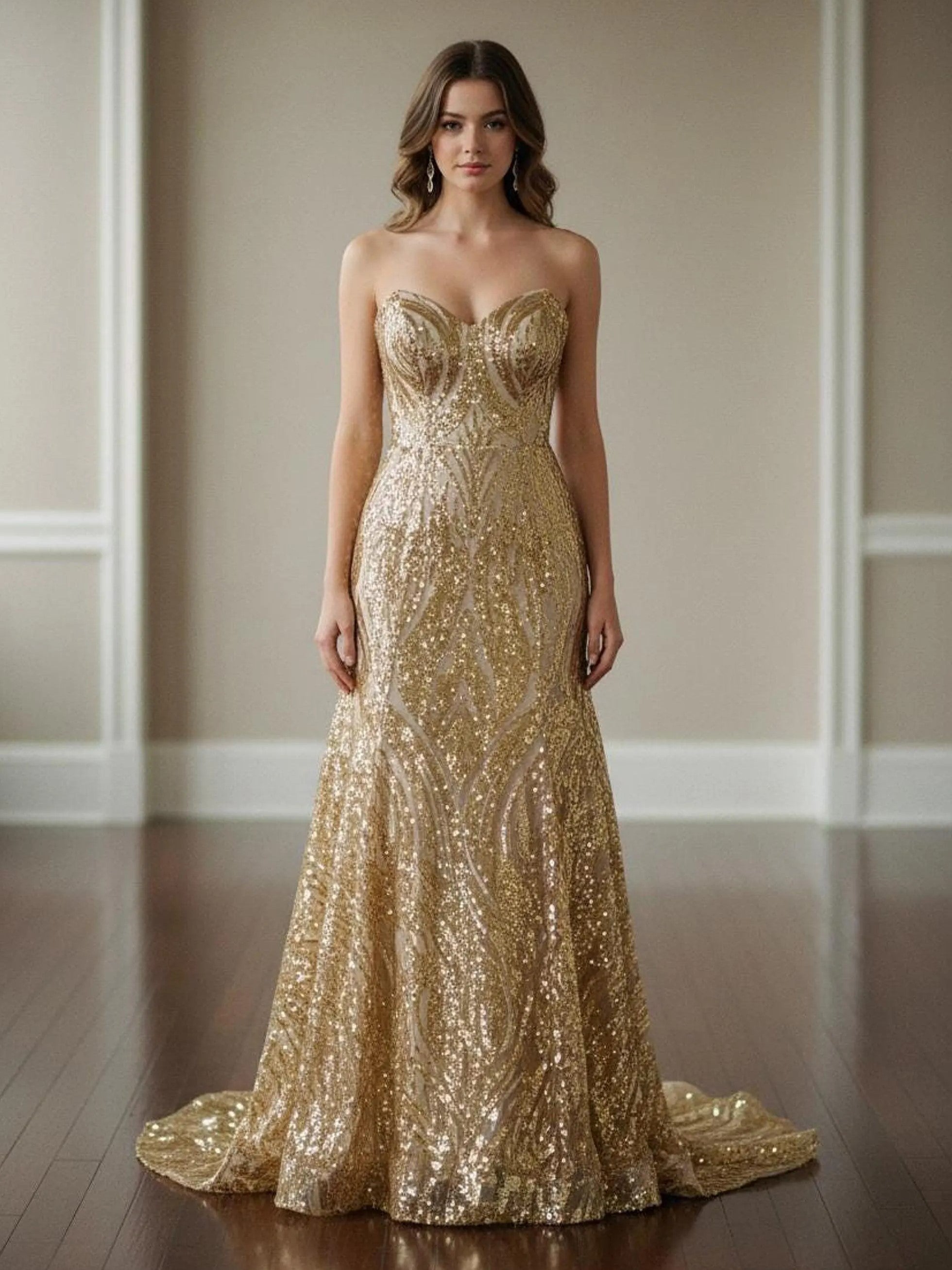 Flame Fashion Beaded Lace Fabric| Prom| Wedding| By The Yard.