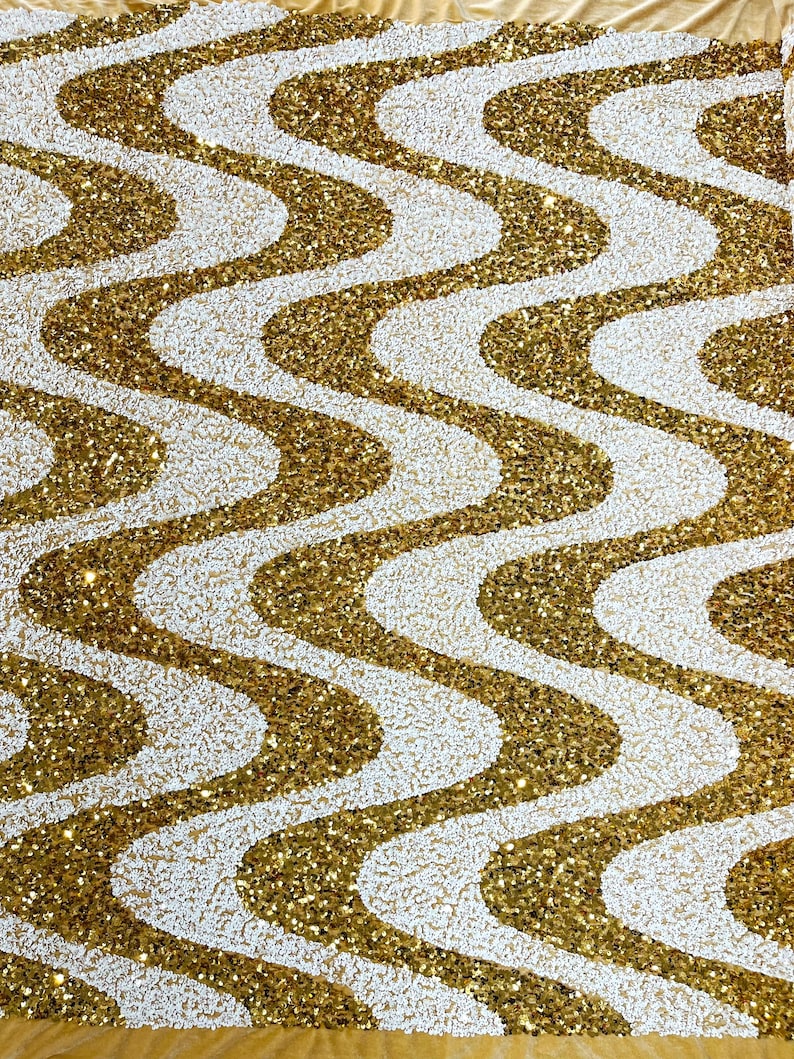 Sequin Wave stretch velvet all over 5mm shining sequins 2-way stretch, sold by the yard