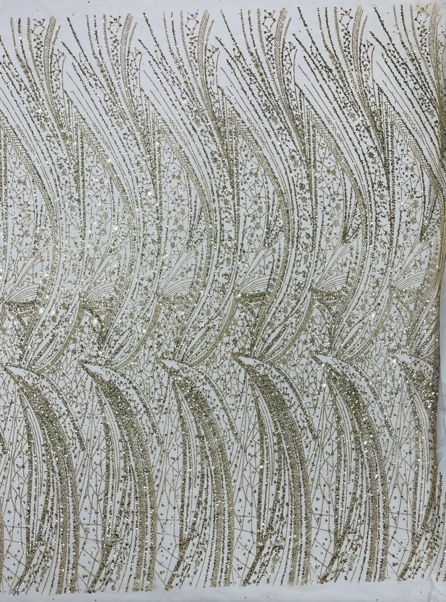 Geometric Fashion Glitter Design On A Mesh Lace Fabric| 58" Wide| Prom Dresses.