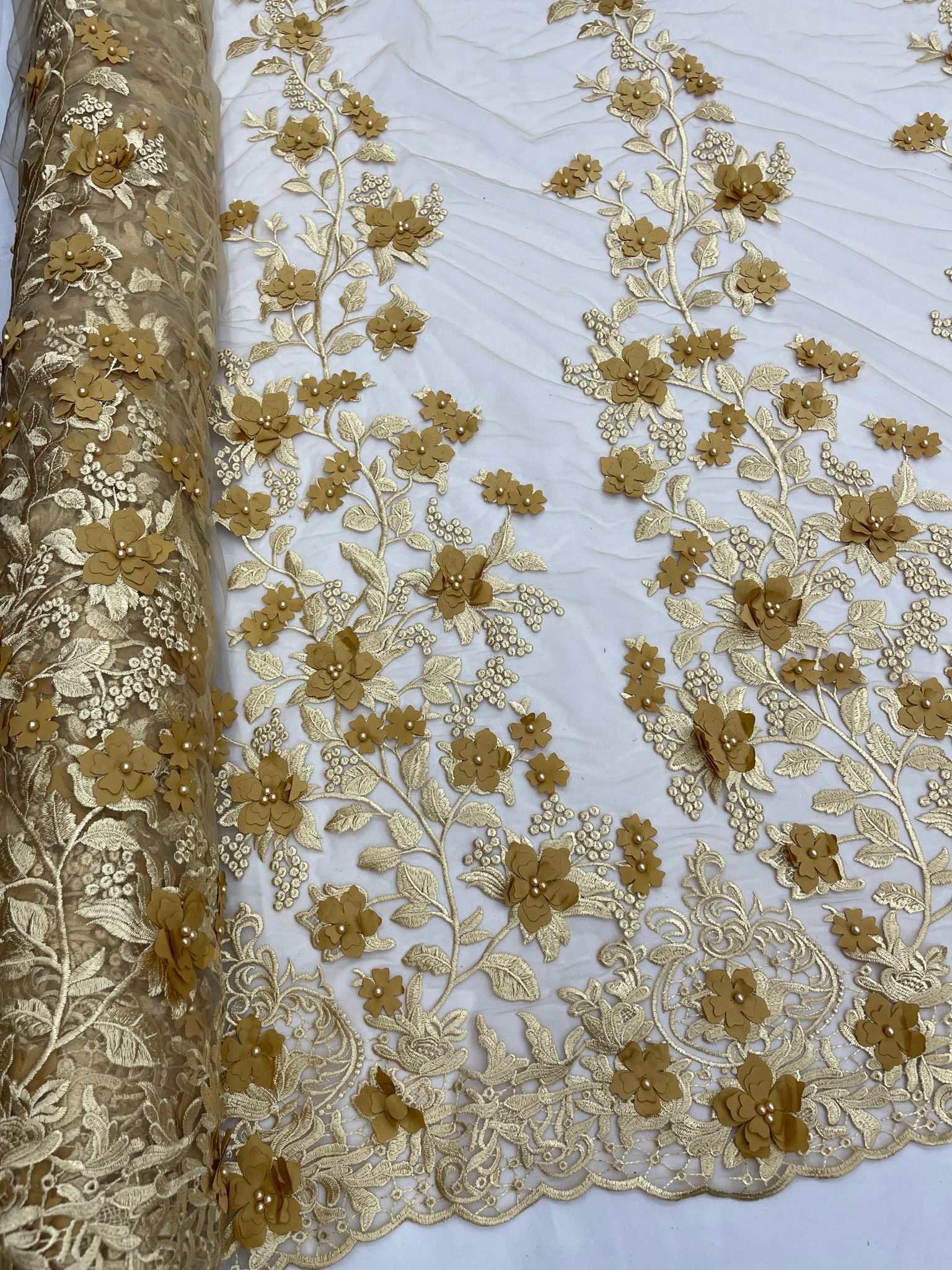 3D FLORAL PRINCESS LACE (by the yard)