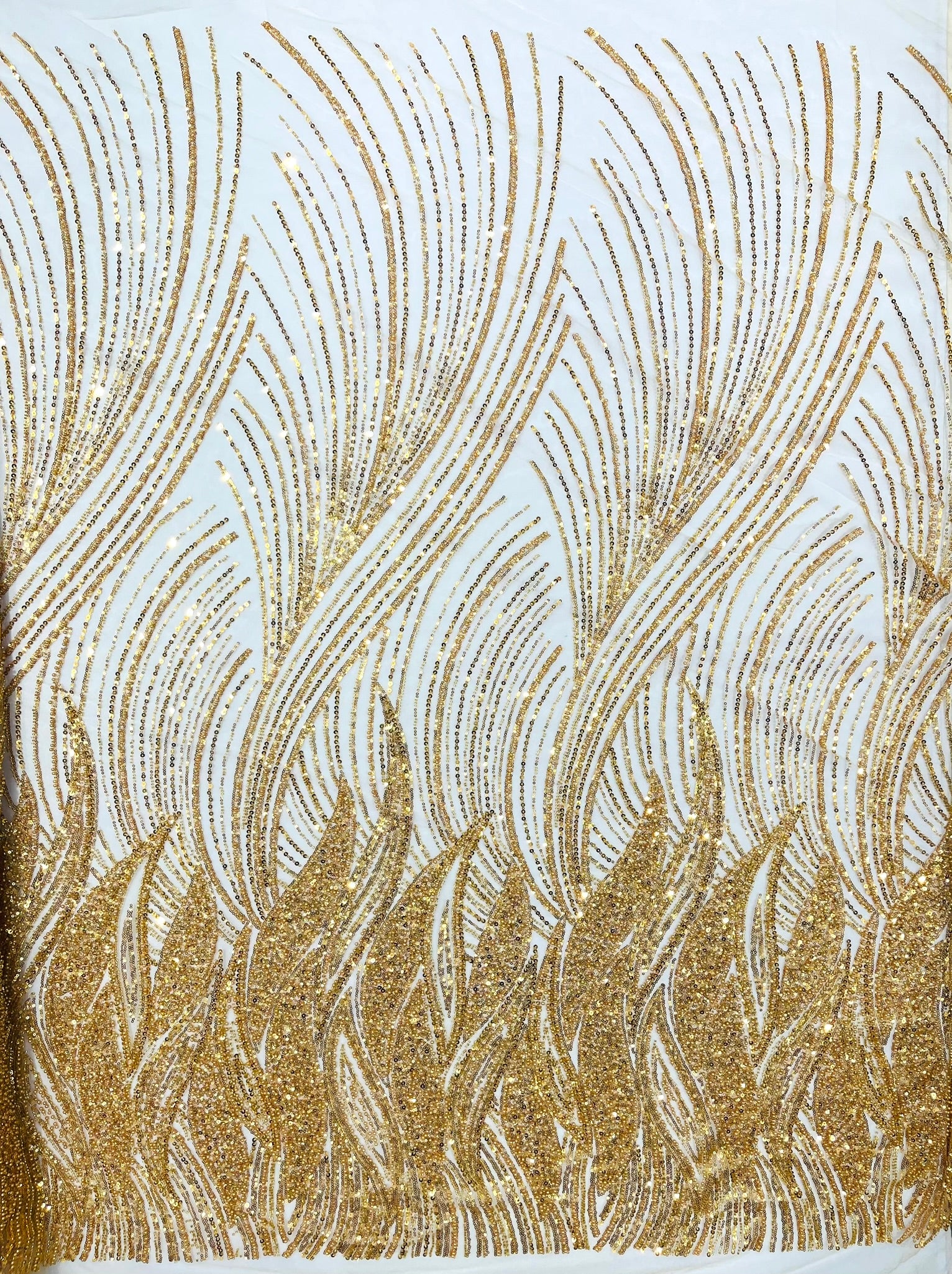 Flame Fashion Beaded Lace Fabric| Prom| Wedding| By The Yard.