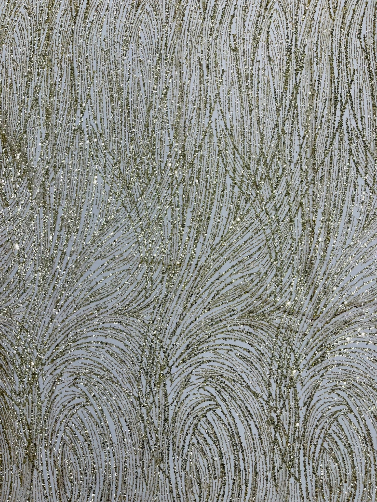 Fashion Glitter Design On A Mesh Lace Fabric/Prom.