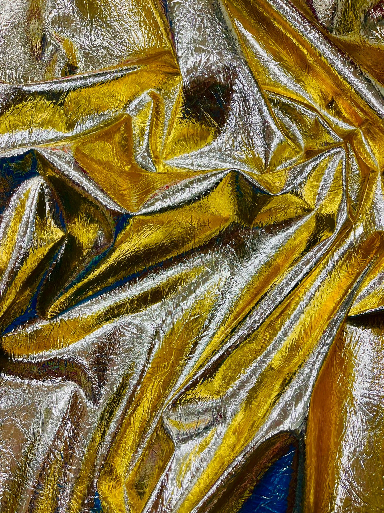 Crush Chrome Mirror Shiny Vinyl 54" Wide, Upholstery Crafting Accessories Applications.