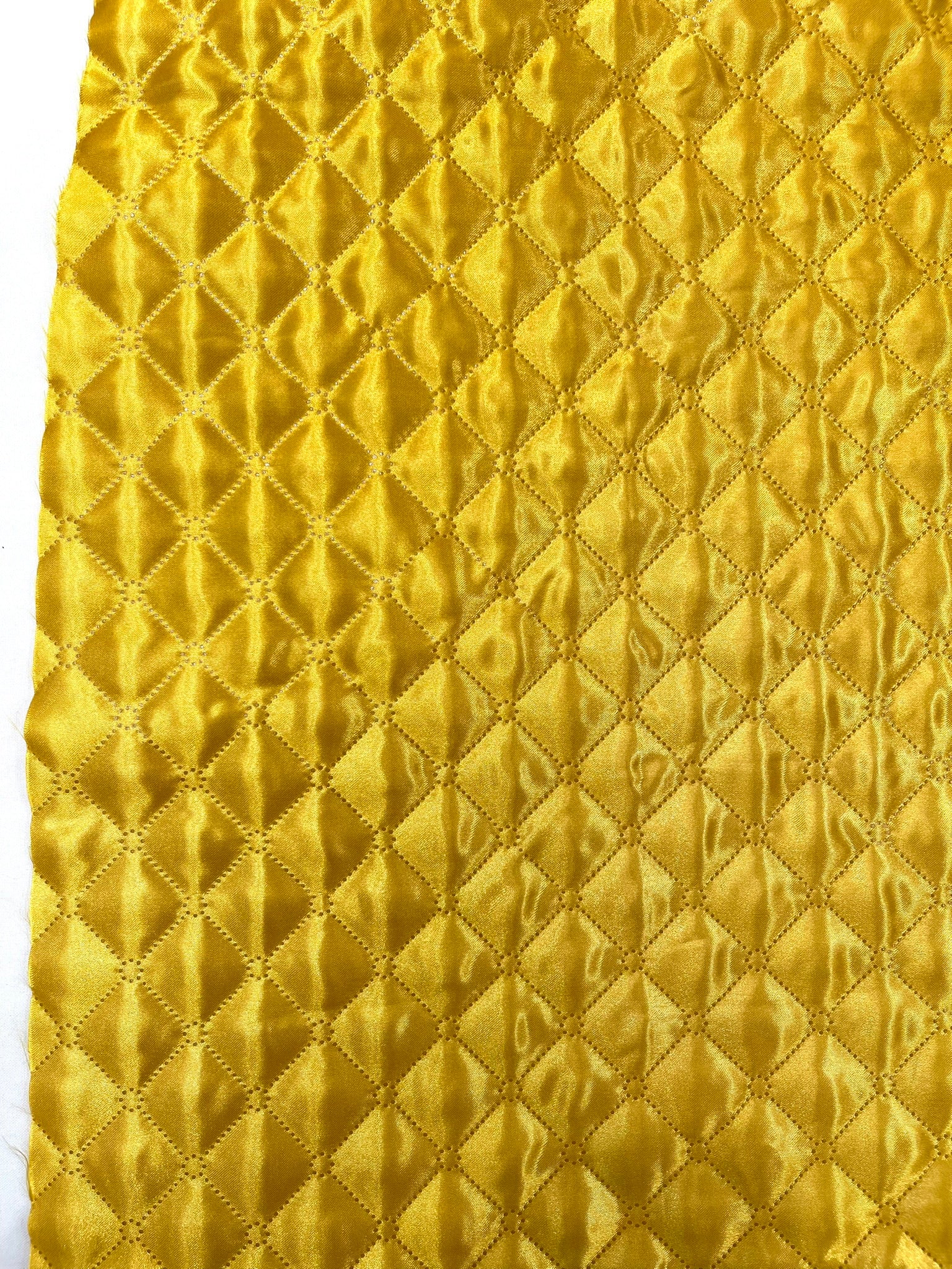 Quilted Satin Fabric | Diamond Pattern, 58" Wide