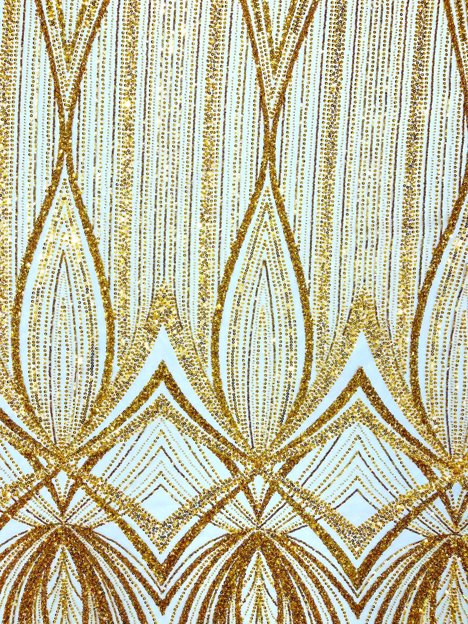 Geometric New York Fashion Beaded Lace, By The Yard.