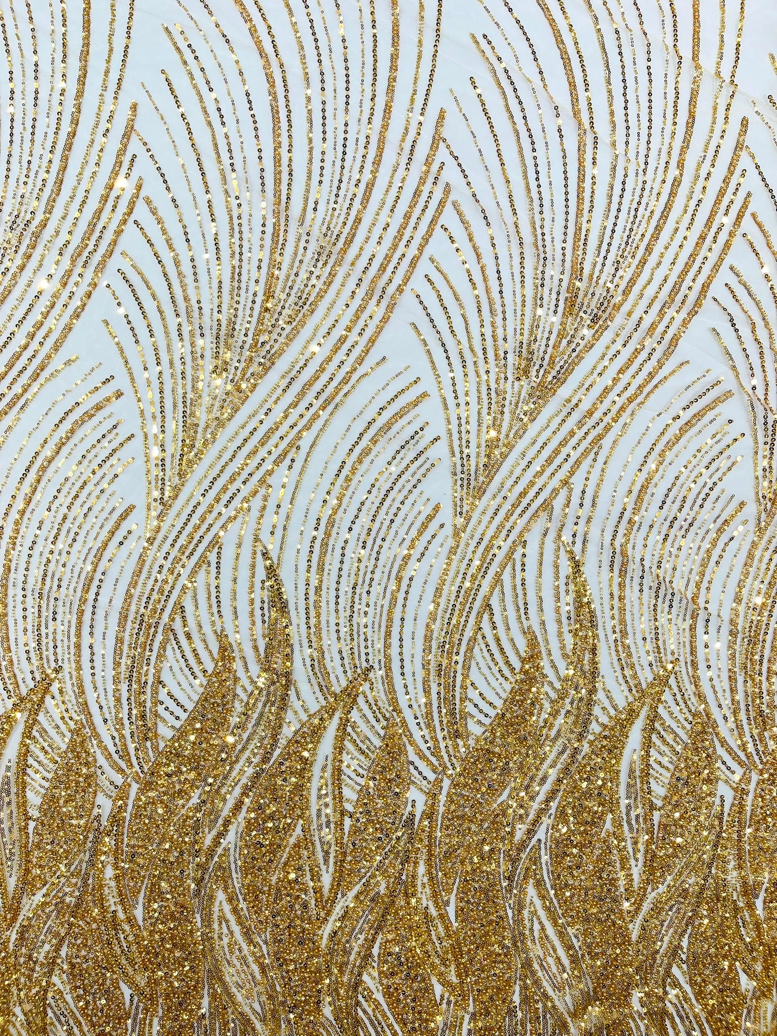 Flame Fashion Beaded Lace Fabric| Prom| Wedding| By The Yard.