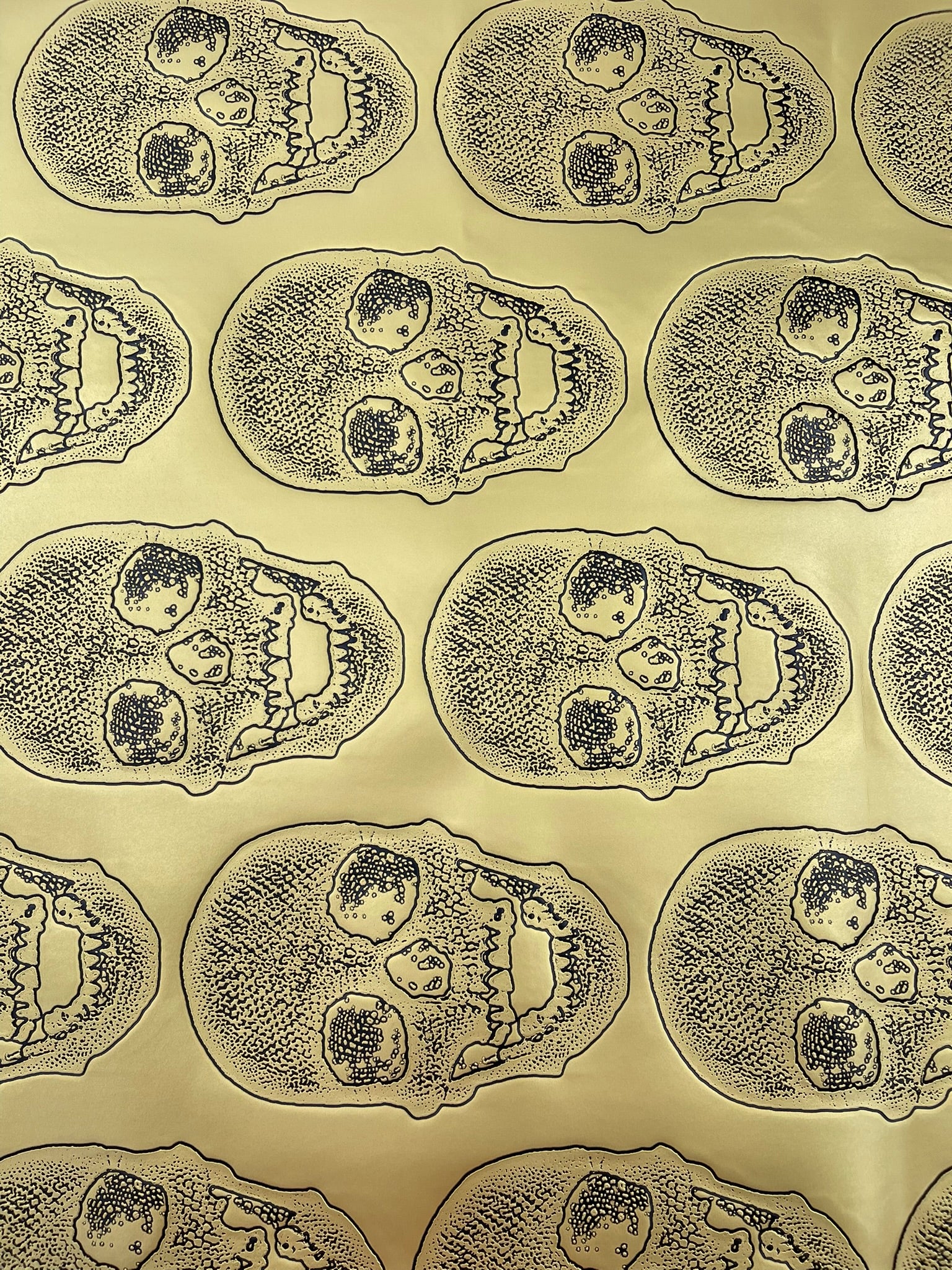 Skull Embossed Fake Leather Upholstery, 3D Faux Leather PVC Vinyl Fabric.