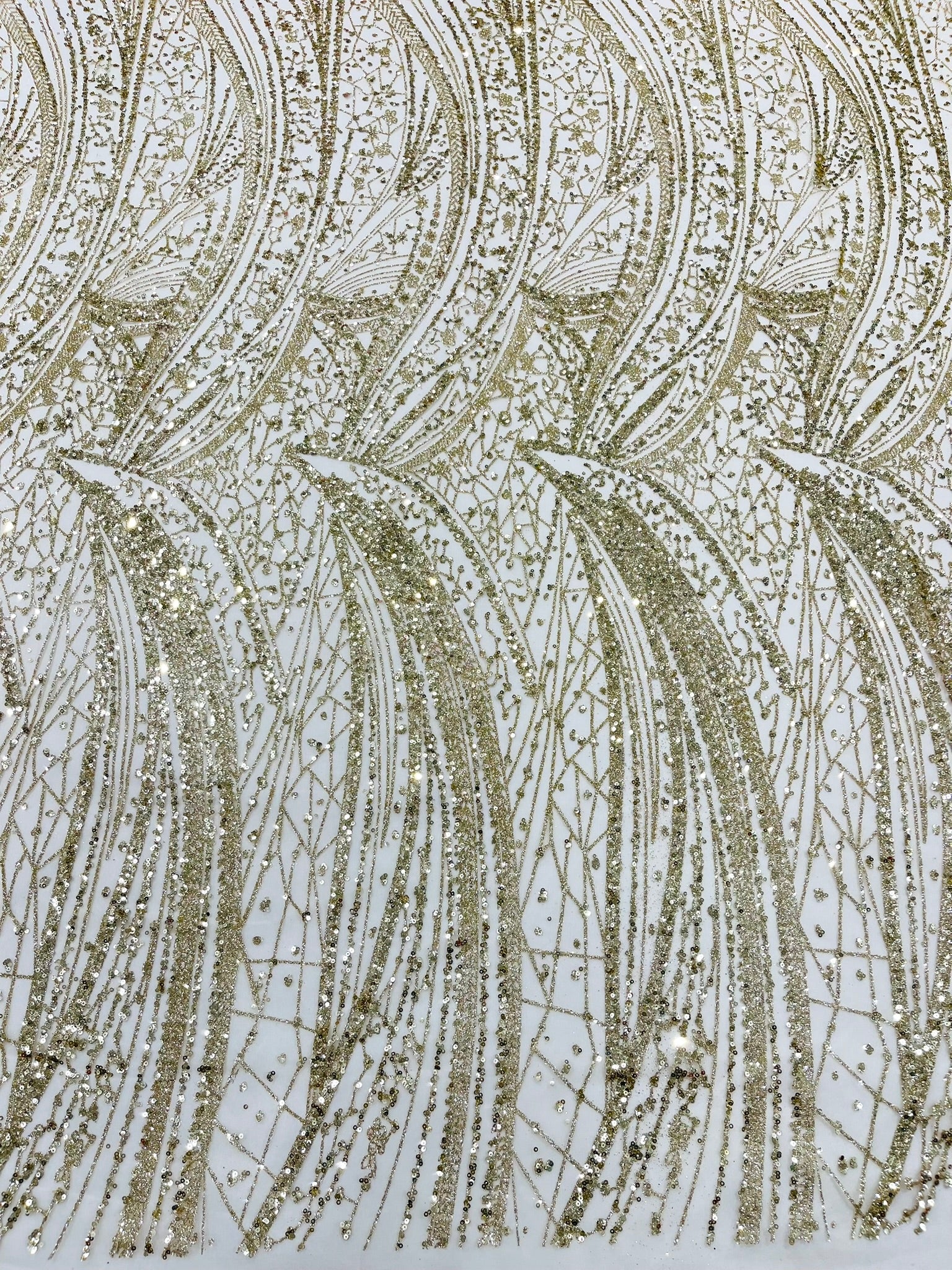 Geometric Fashion Glitter Design On A Mesh Lace Fabric| 58" Wide| Prom Dresses.