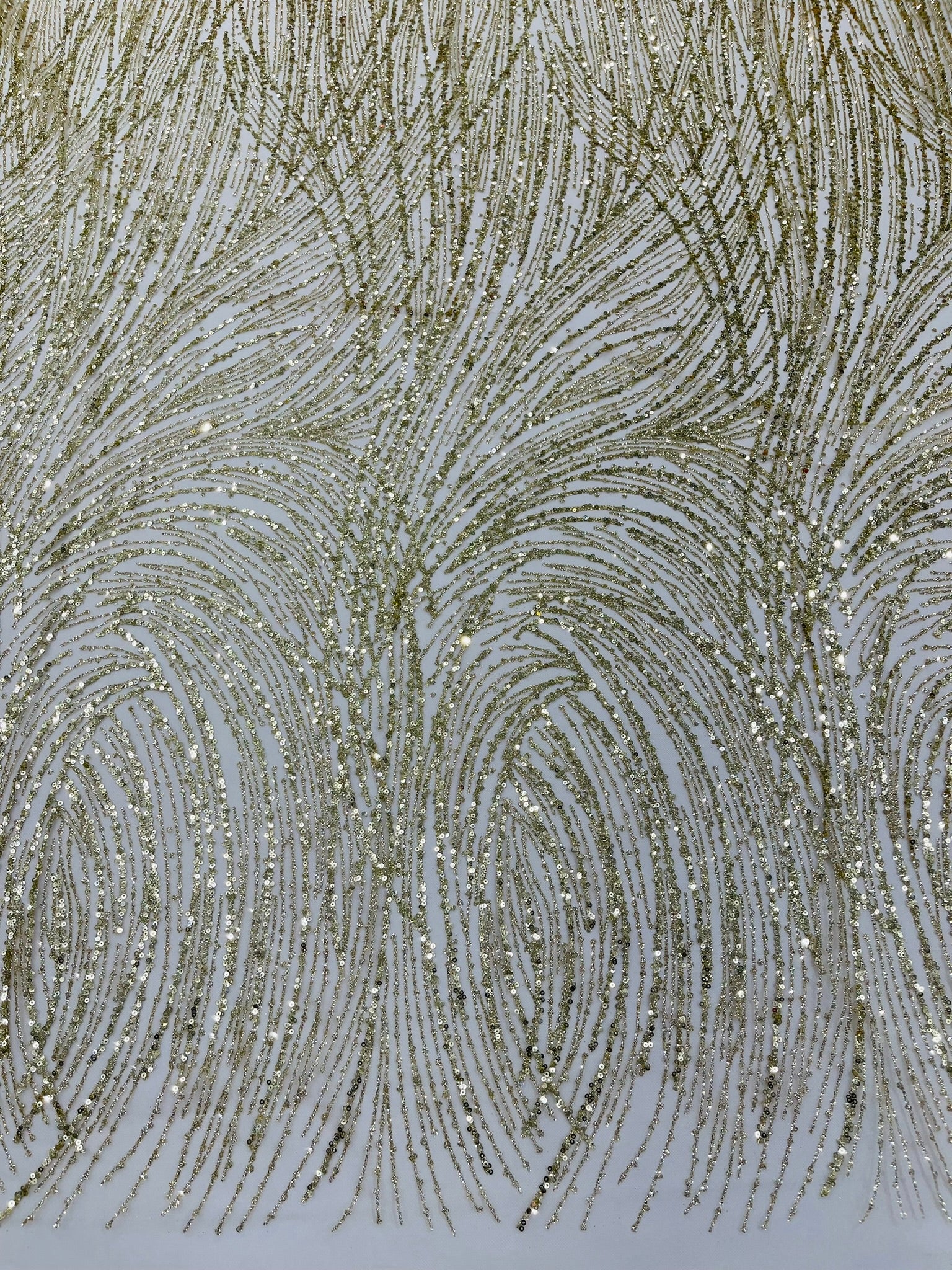 Fashion Glitter Design On A Mesh Lace Fabric/Prom.