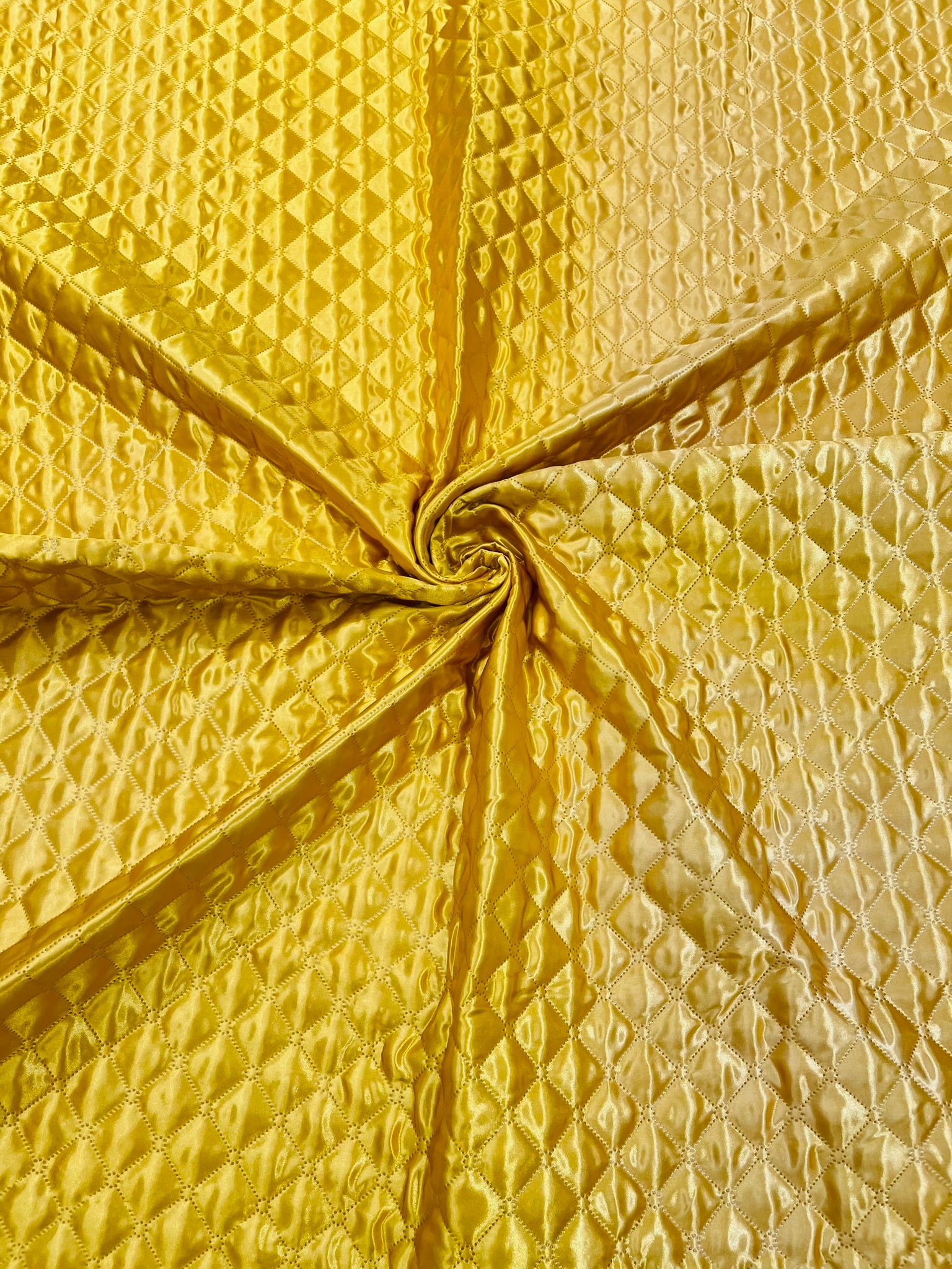 Quilted Satin Fabric | Diamond Pattern, 58" Wide