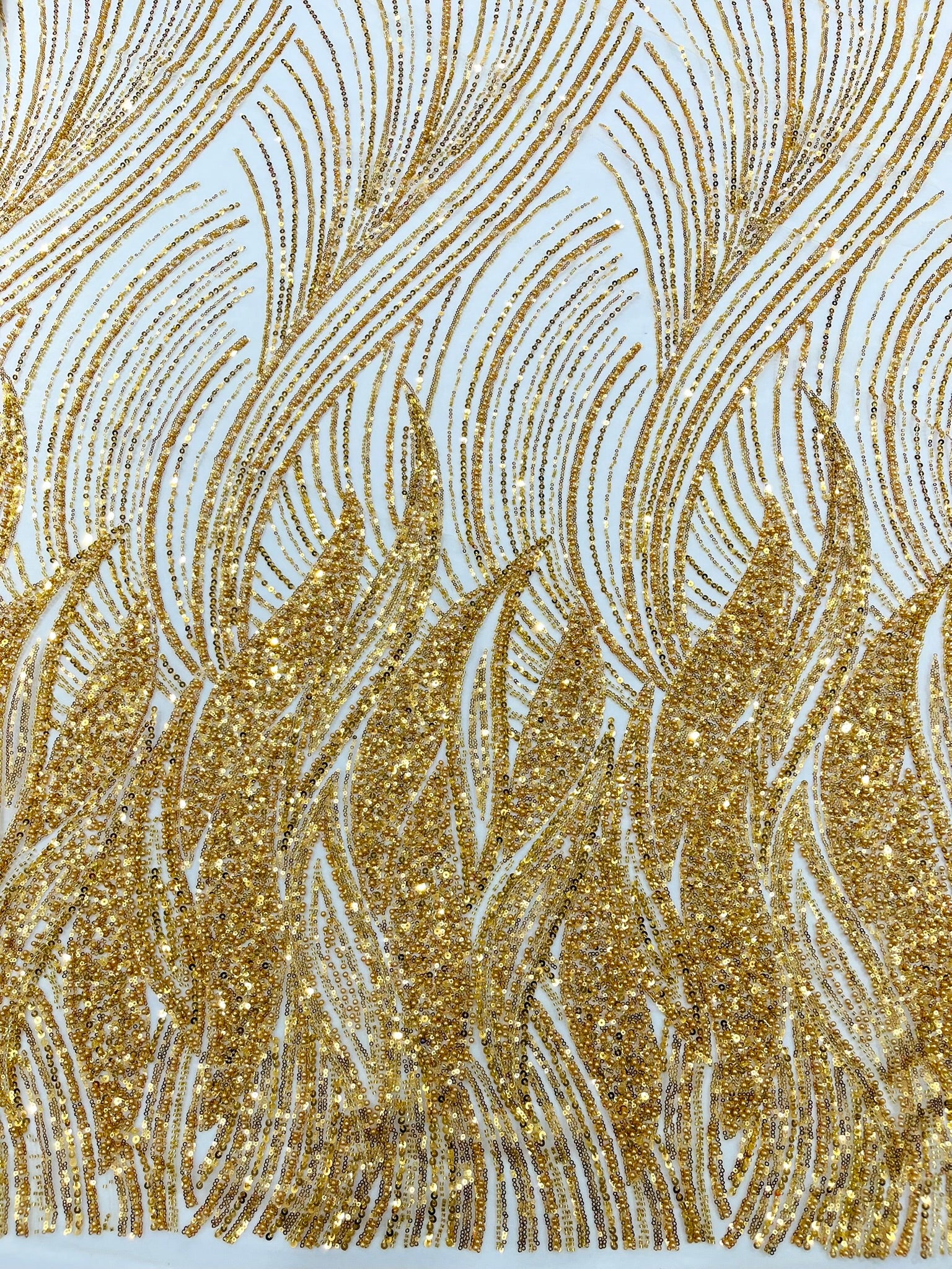Flame Fashion Beaded Lace Fabric| Prom| Wedding| By The Yard.