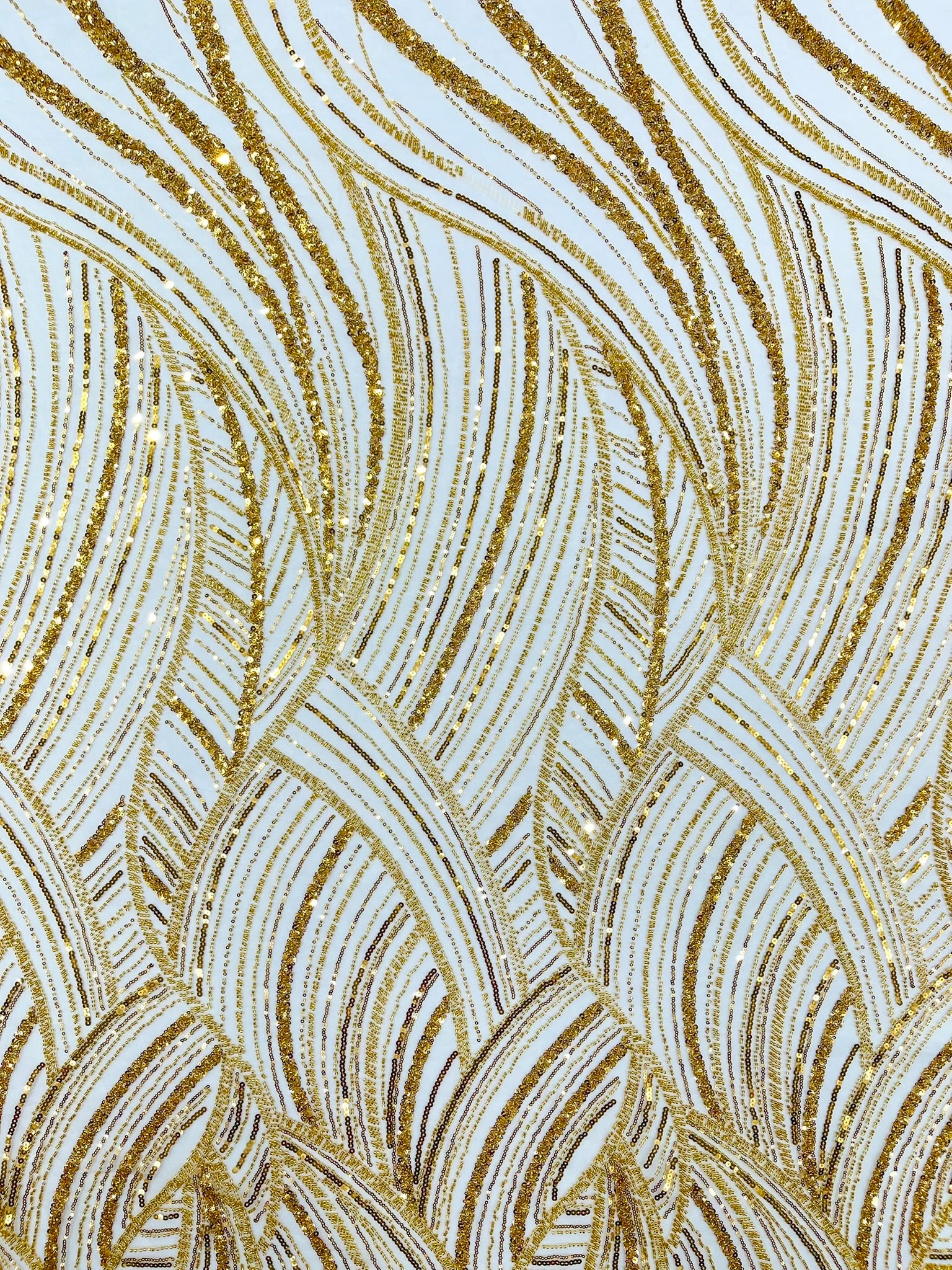 Luxury Feather Damask Beaded Lace Fabric| Prom| Wedding| By The Yard.