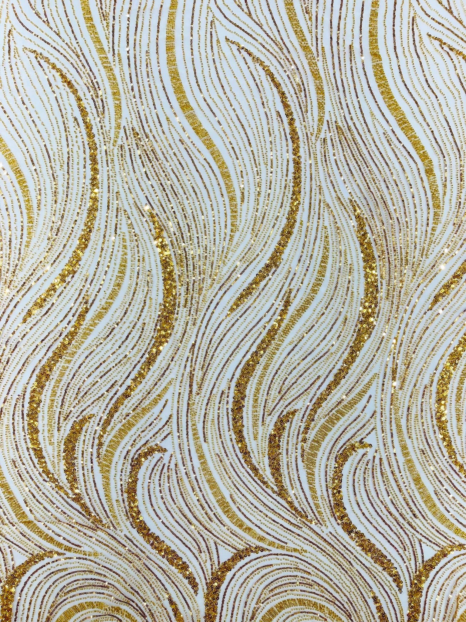 Luxury Wave Beaded Lace Fabric| Prom| Wedding| By The Yard.