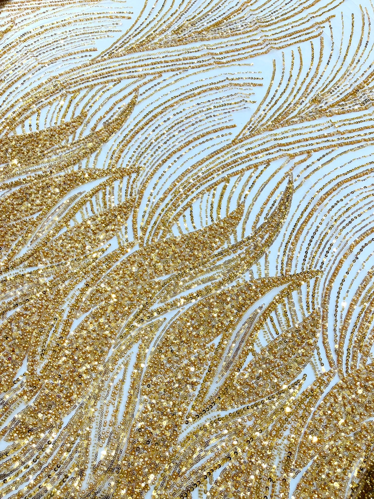 Flame Fashion Beaded Lace Fabric| Prom| Wedding| By The Yard.