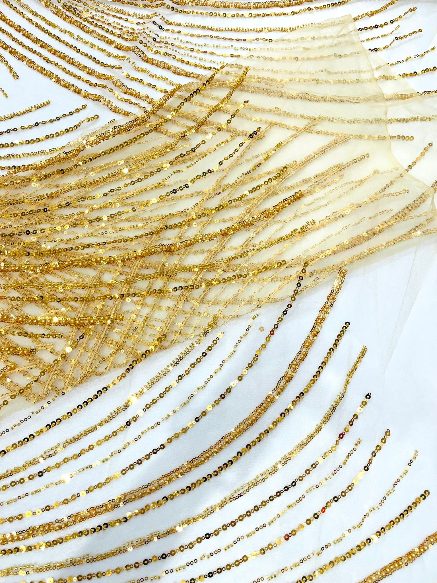 Flame Fashion Beaded Lace Fabric| Prom| Wedding| By The Yard.