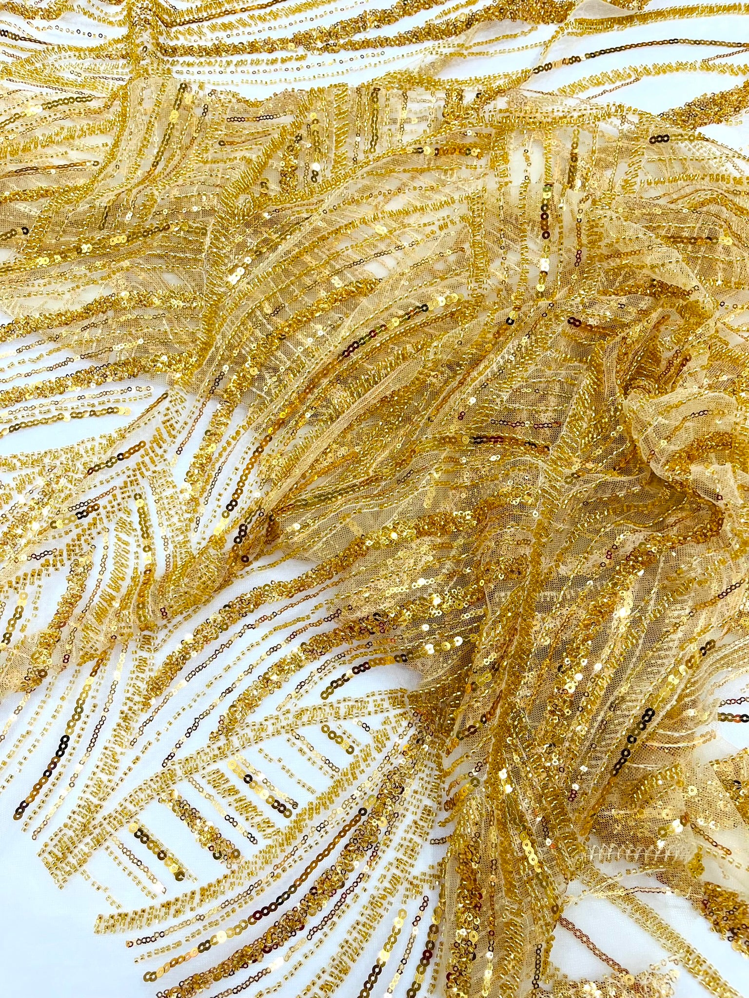 Luxury Feather Damask Beaded Lace Fabric| Prom| Wedding| By The Yard.