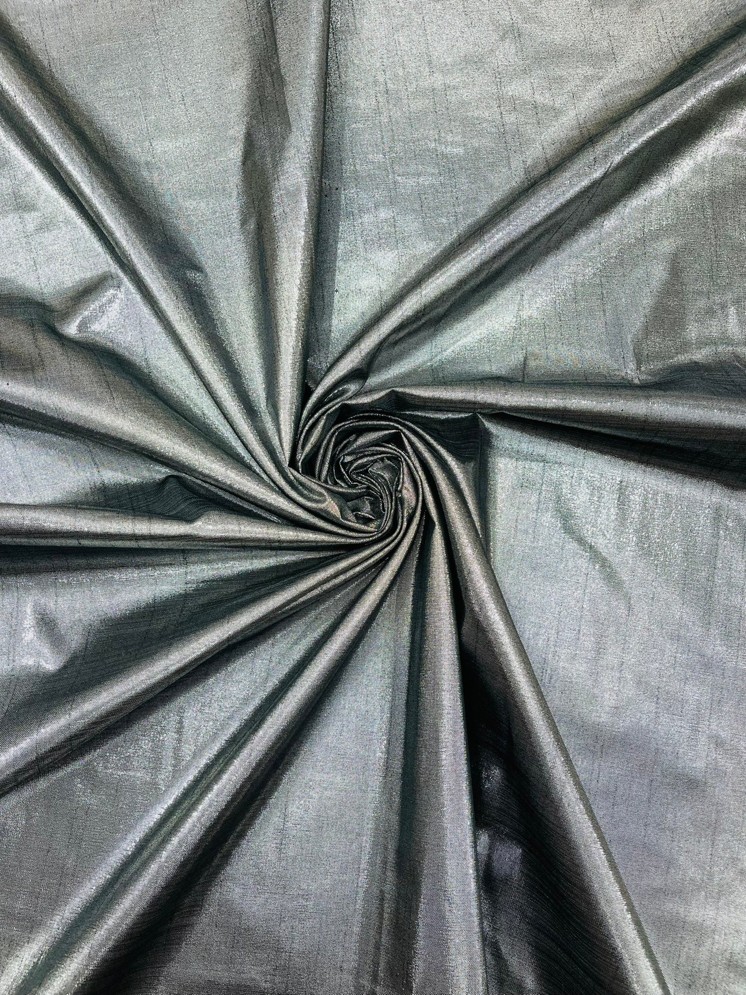 Metallic Polyester Dupioni Faux Silk Fabric | 55" Wide Wedding, Home Decor.