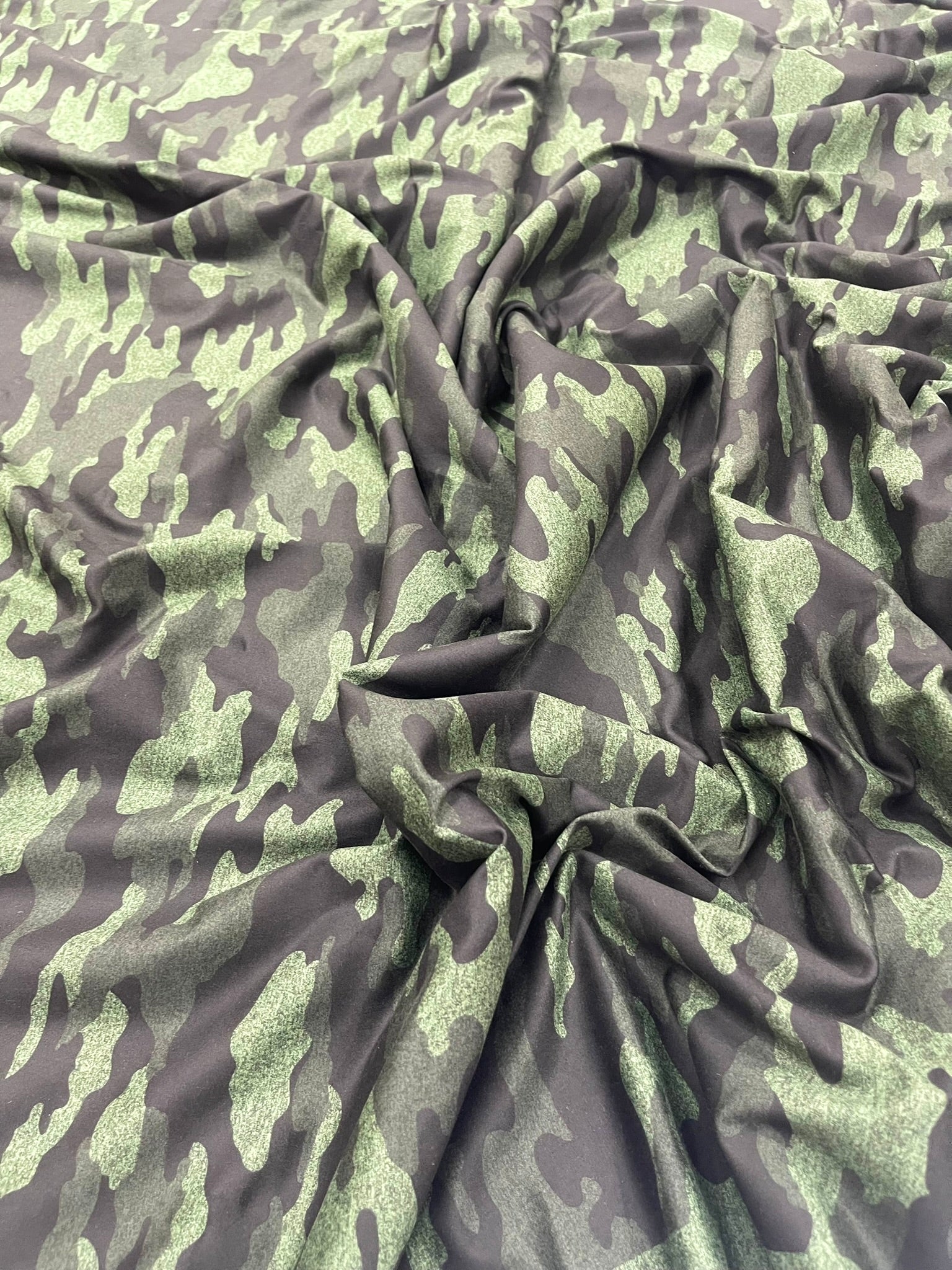 Heather Gray Camouflage Polyester Spandex 58" Wide/Sold By The Yard.