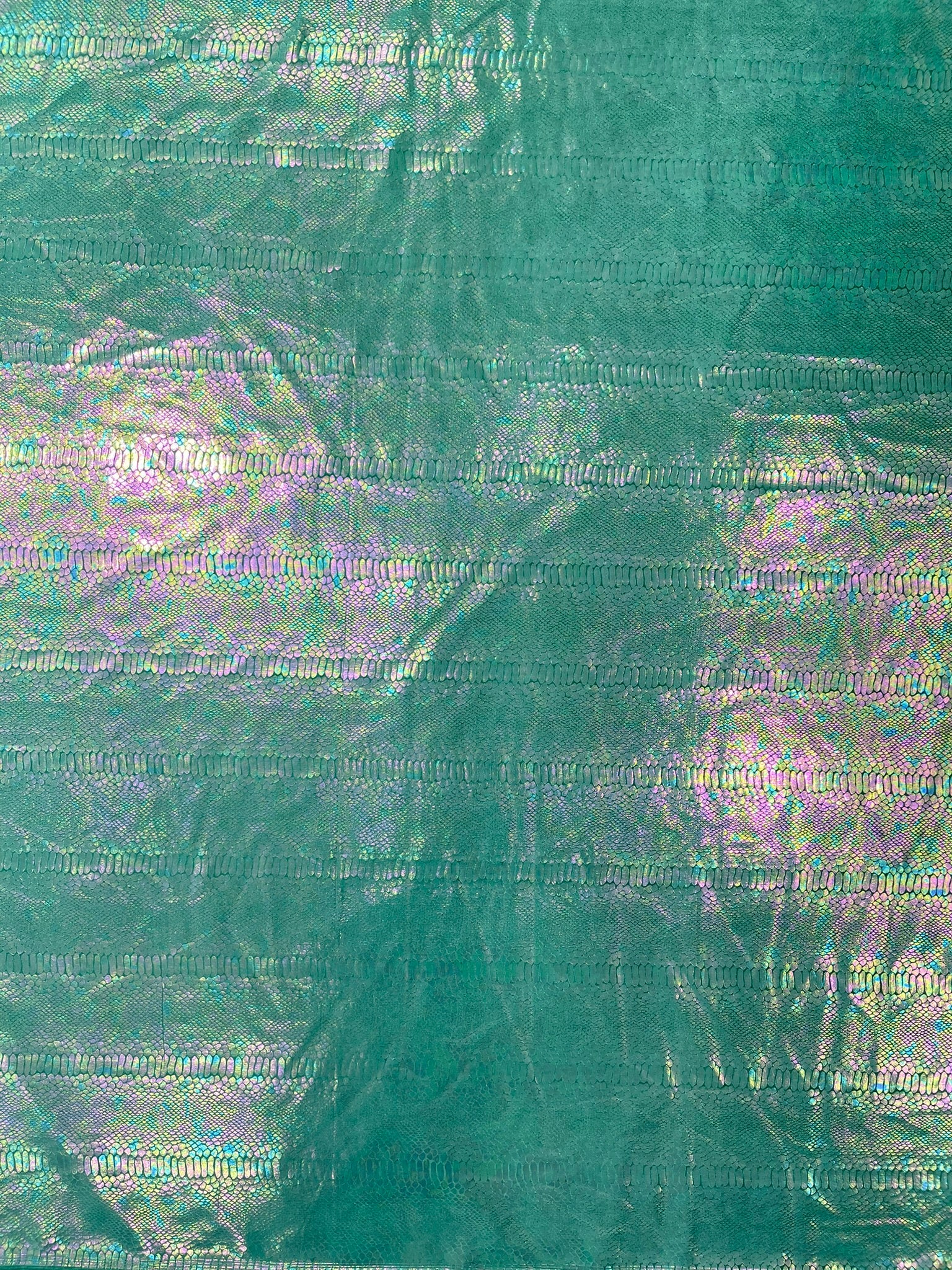 Illusion Foil Mamba Snake Design Stretch Velvet Fabric 58" Wide| Costume.