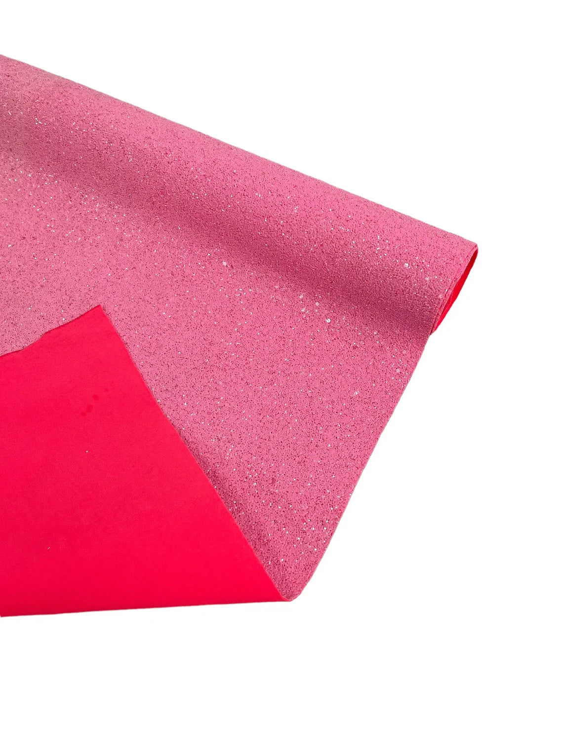 Chunky Glitter Vinyl Fabric - Hot Pink - High Quality 54" Chunky Glitter Fabric Sold By Yard