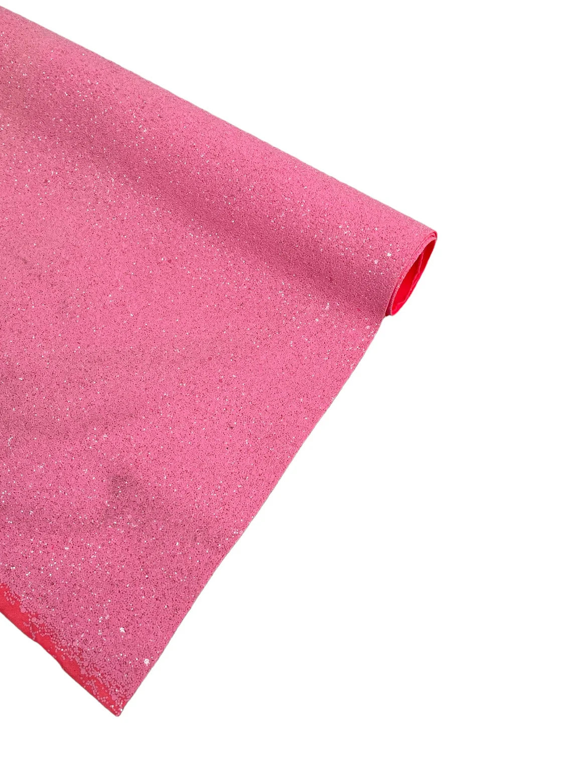 Chunky Glitter Vinyl Fabric - Hot Pink - High Quality 54" Chunky Glitter Fabric Sold By Yard