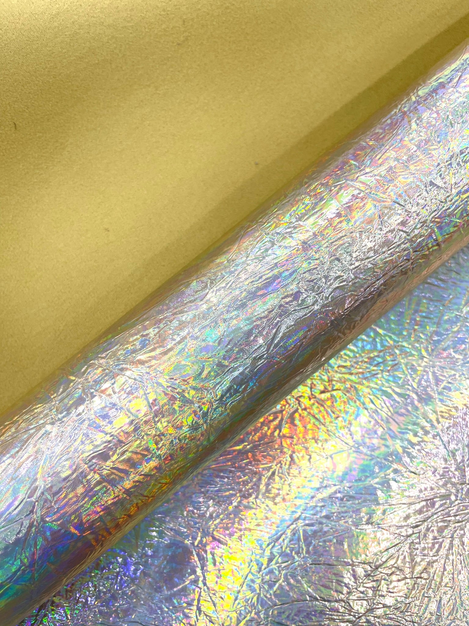 Crush Chrome Mirror Shiny Vinyl 54" Wide, Upholstery Crafting Accessories Applications.