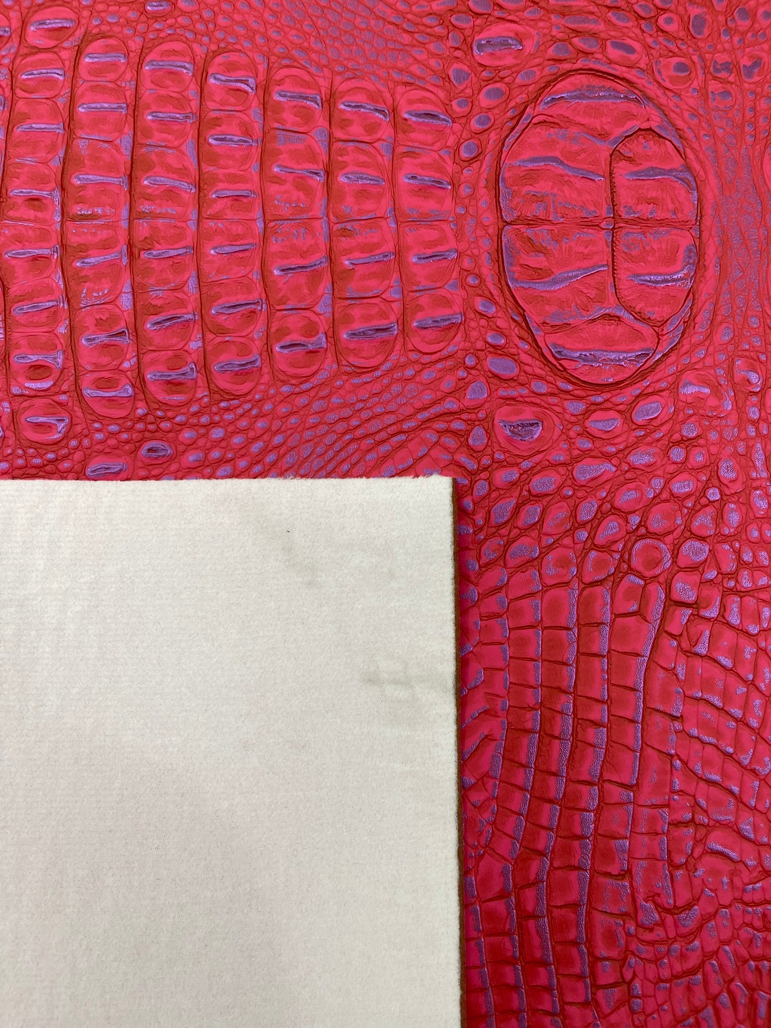 Metallic Gator Vinyl Fabric 54" Wide / Upholstery Crafting Accessories Applications Faux Leather PVC.