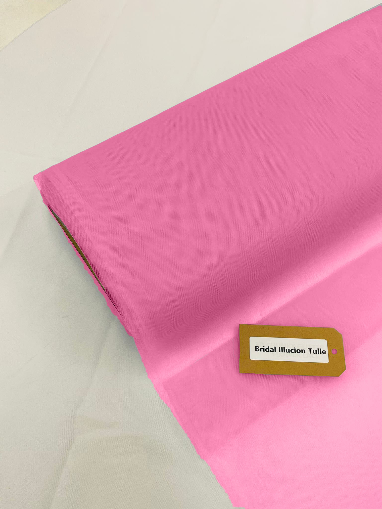 Hot Pink - Bridal Illusion Tulle 108"Wide Polyester Premium Tulle Fabric Bolt, By The Roll.