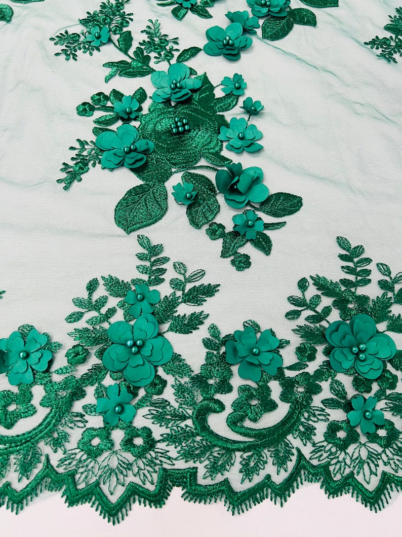 3D FLOWER PANELS LACE (by the yard)