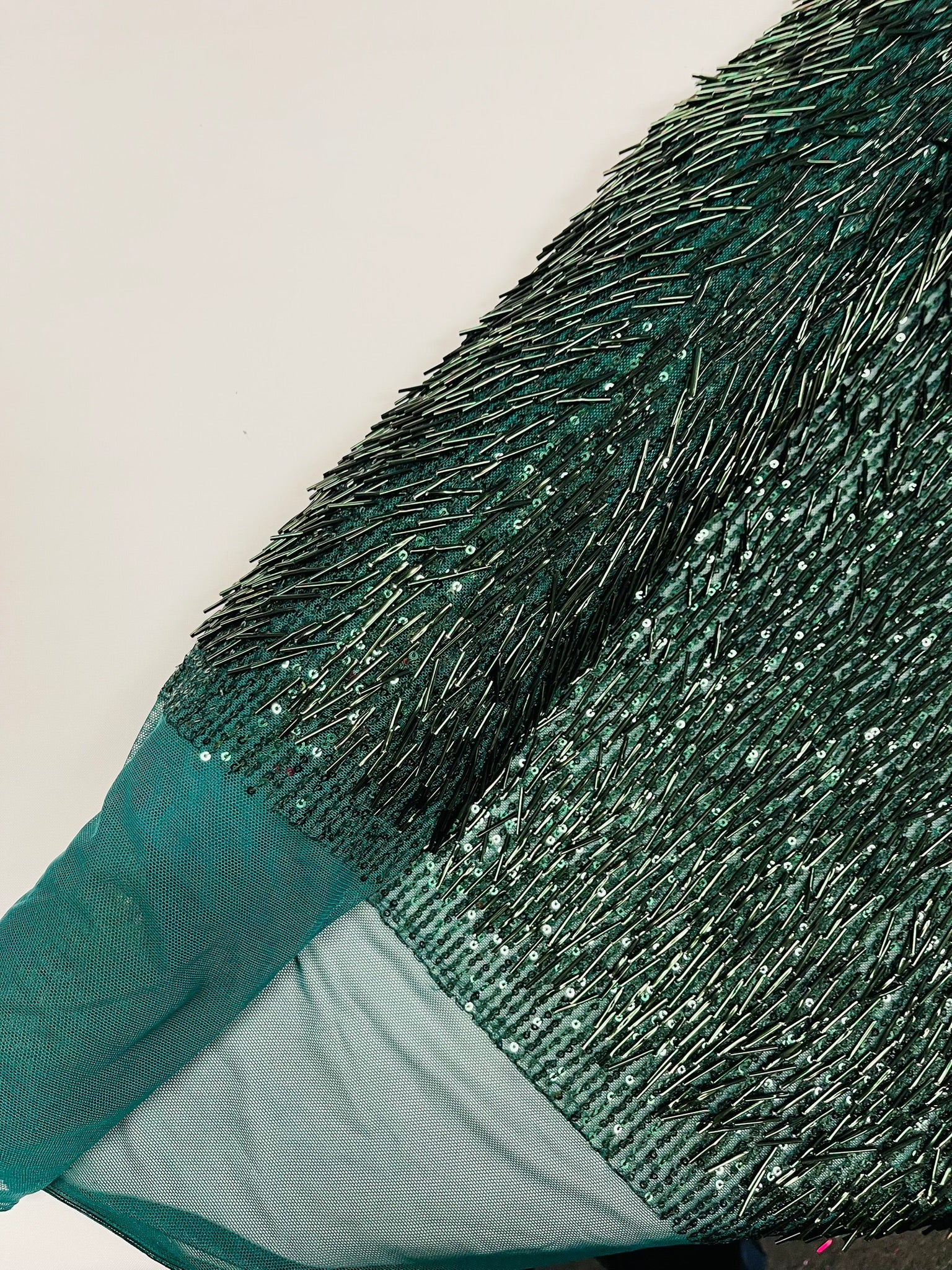 Vegas Beaded Sequin Stretch Mesh Fabric (By The Yard)