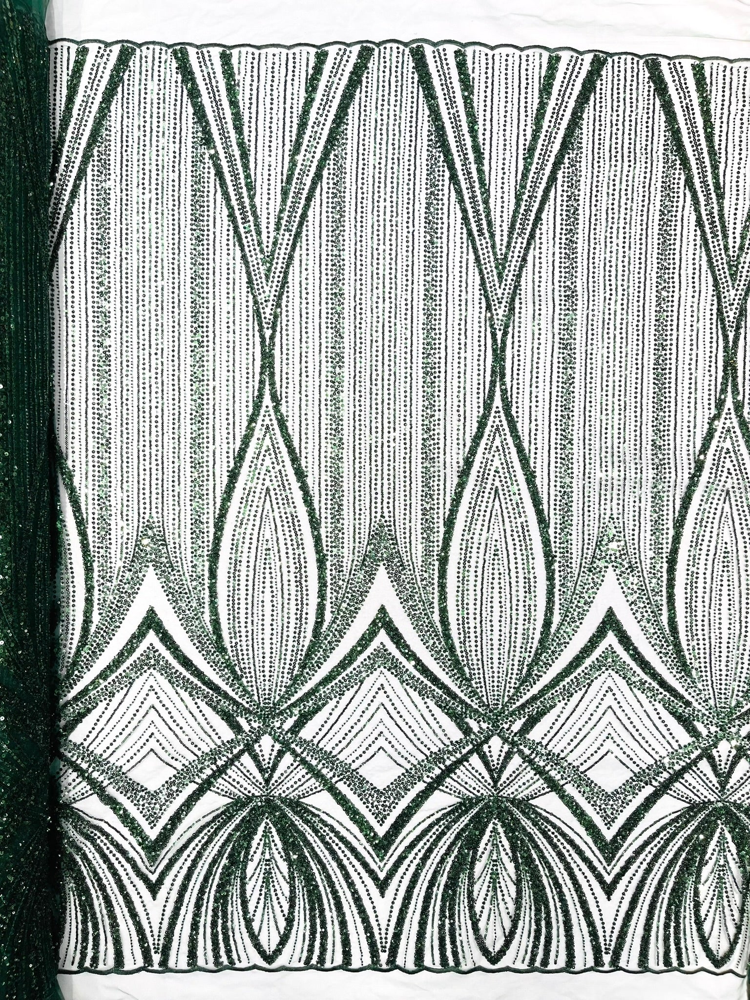 Geometric New York Fashion Beaded Lace, By The Yard.