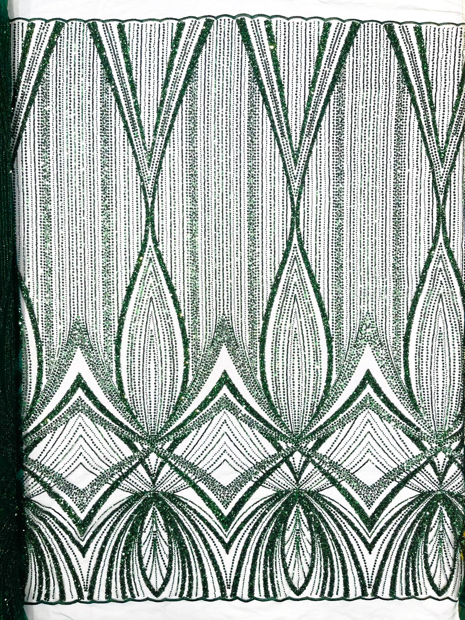 Geometric New York Fashion Beaded Lace, By The Yard.