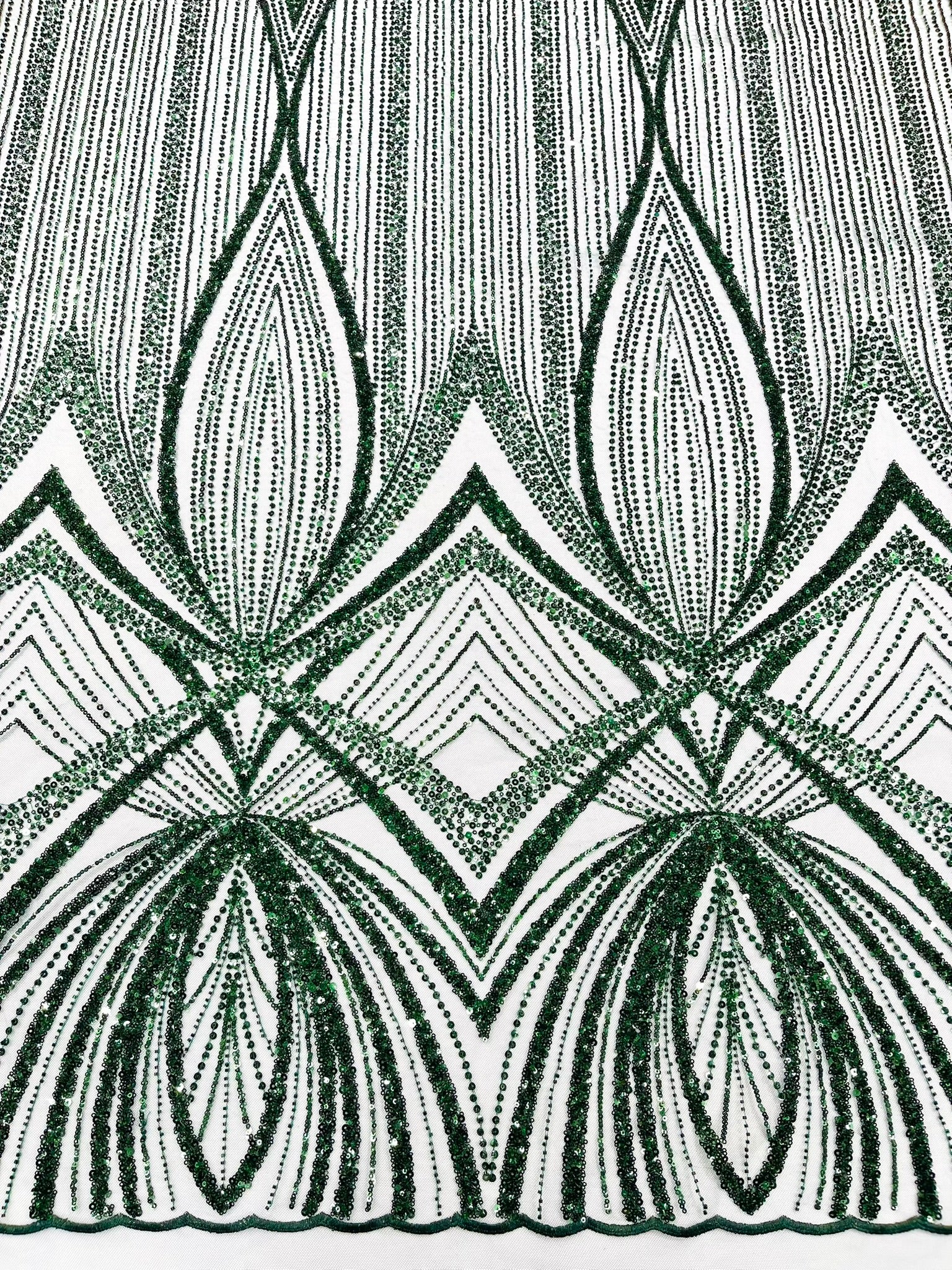 Geometric New York Fashion Beaded Lace, By The Yard.